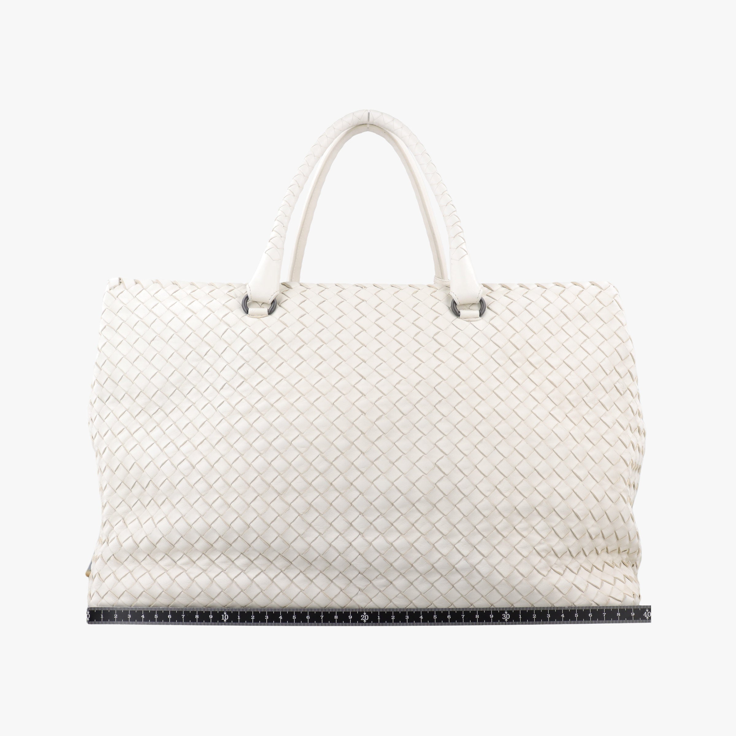 Pre-owned Bottega Veneta Intrecciato White lambskin  handbag | stylenewstar