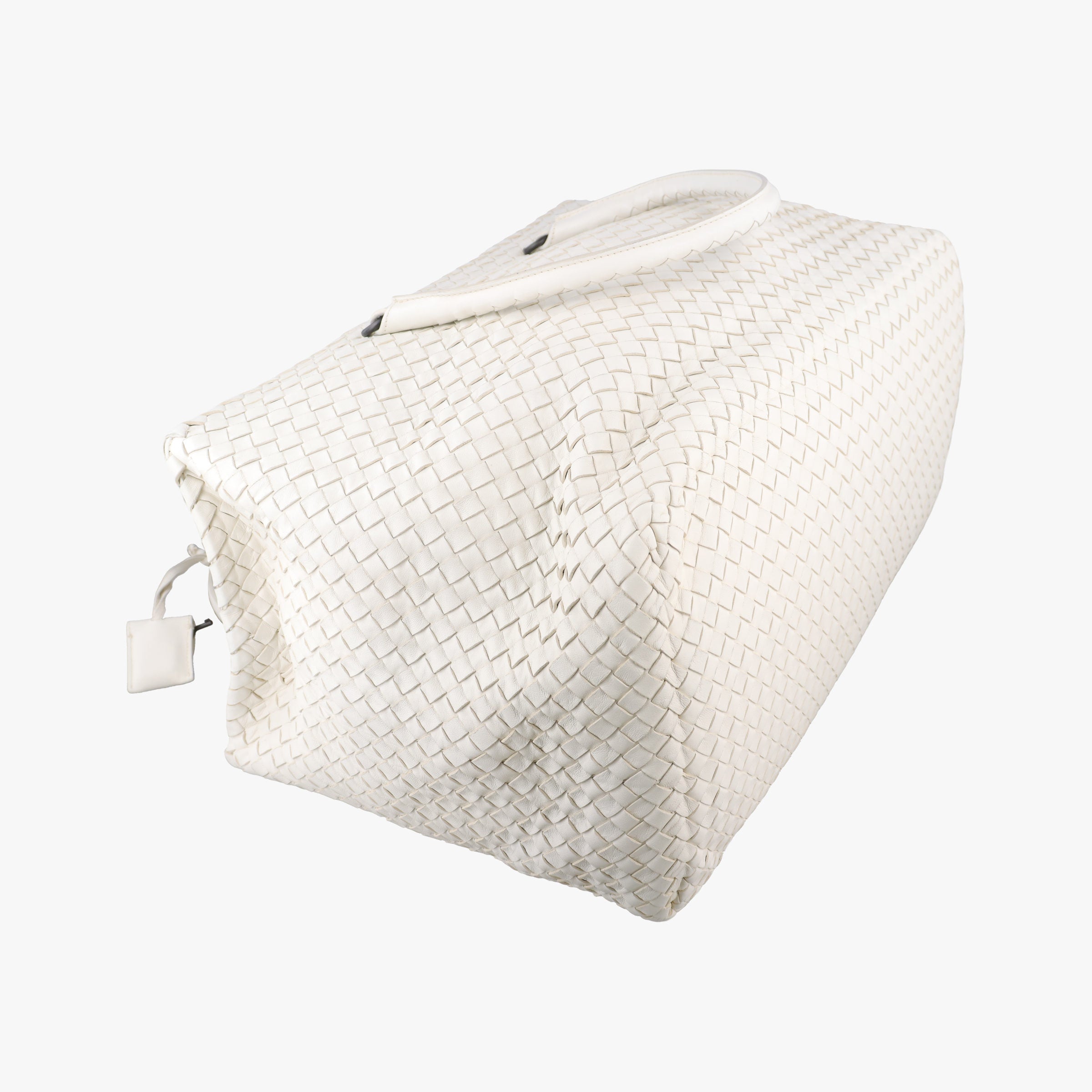 Pre-owned Bottega Veneta Intrecciato White lambskin  handbag | stylenewstar