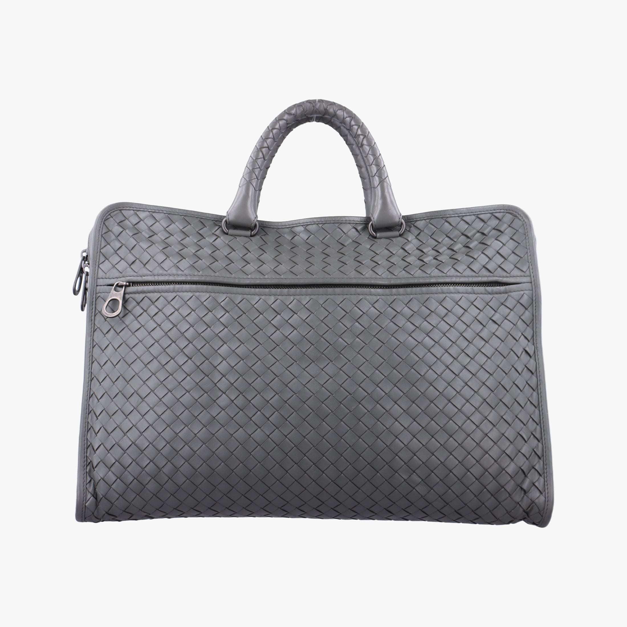 Secondhand Bottega Veneta Intrecciato Grey lambskin  handbag | stylenewstar