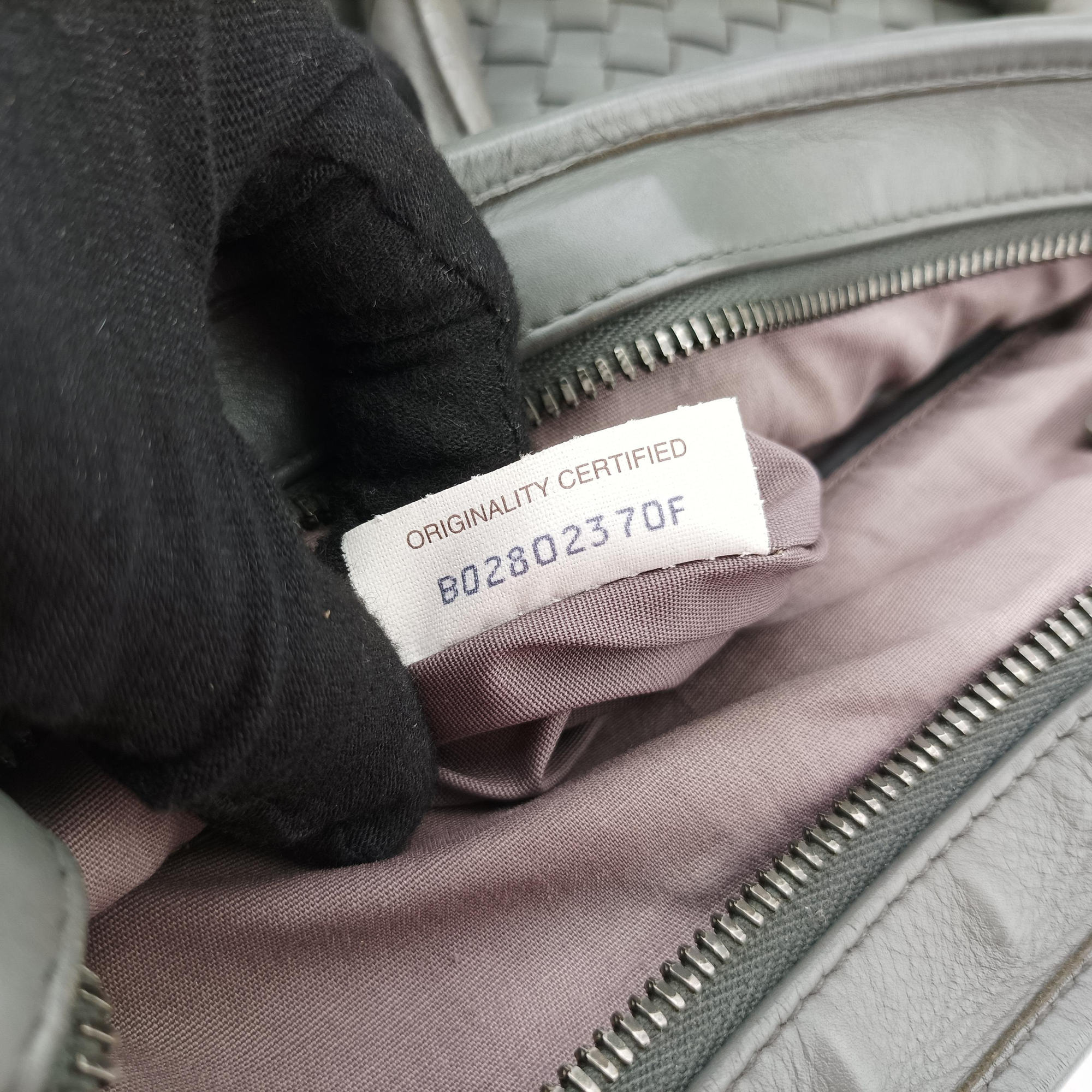 Secondhand Bottega Veneta Intrecciato Grey lambskin  handbag | stylenewstar