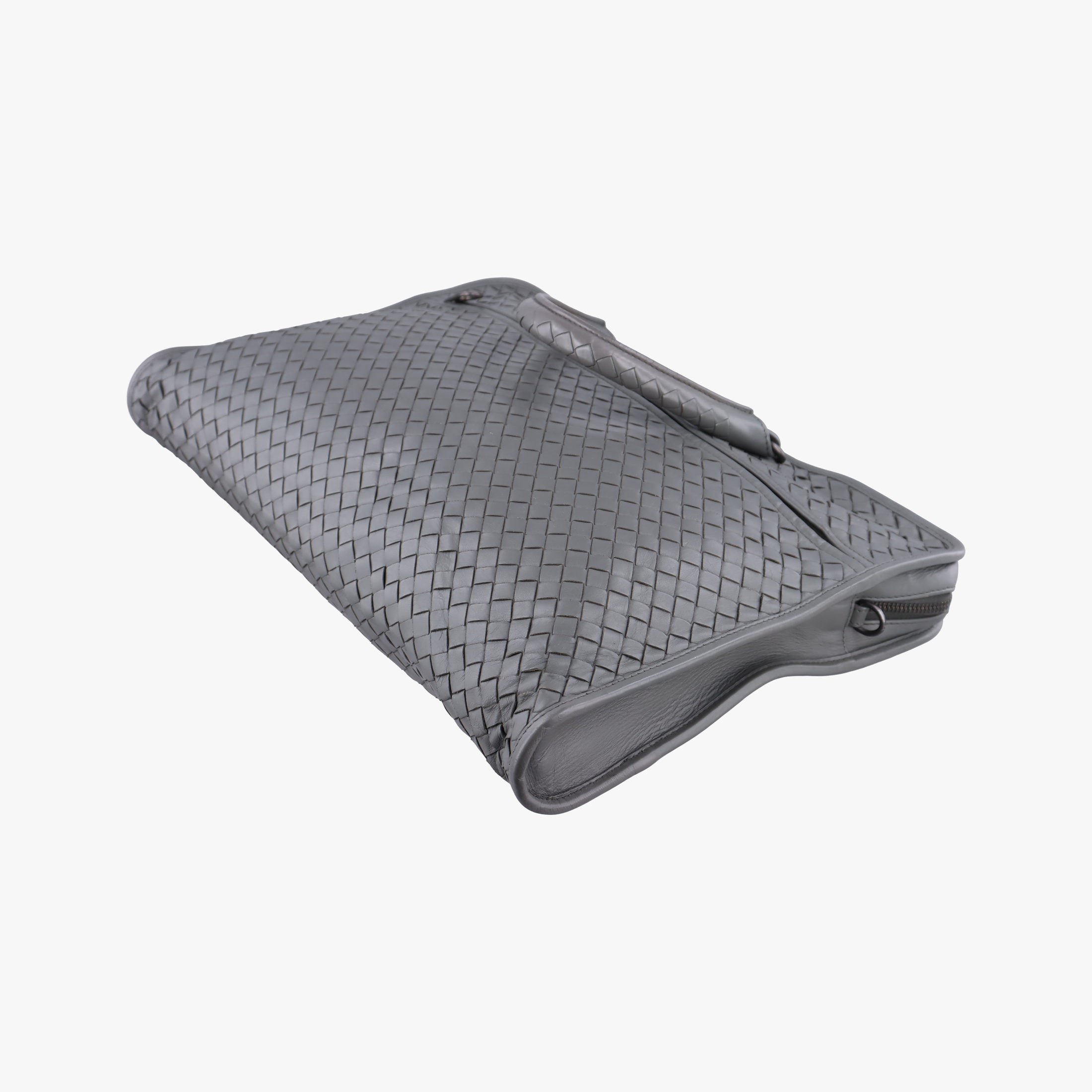 Secondhand Bottega Veneta Intrecciato Grey lambskin  handbag | stylenewstar