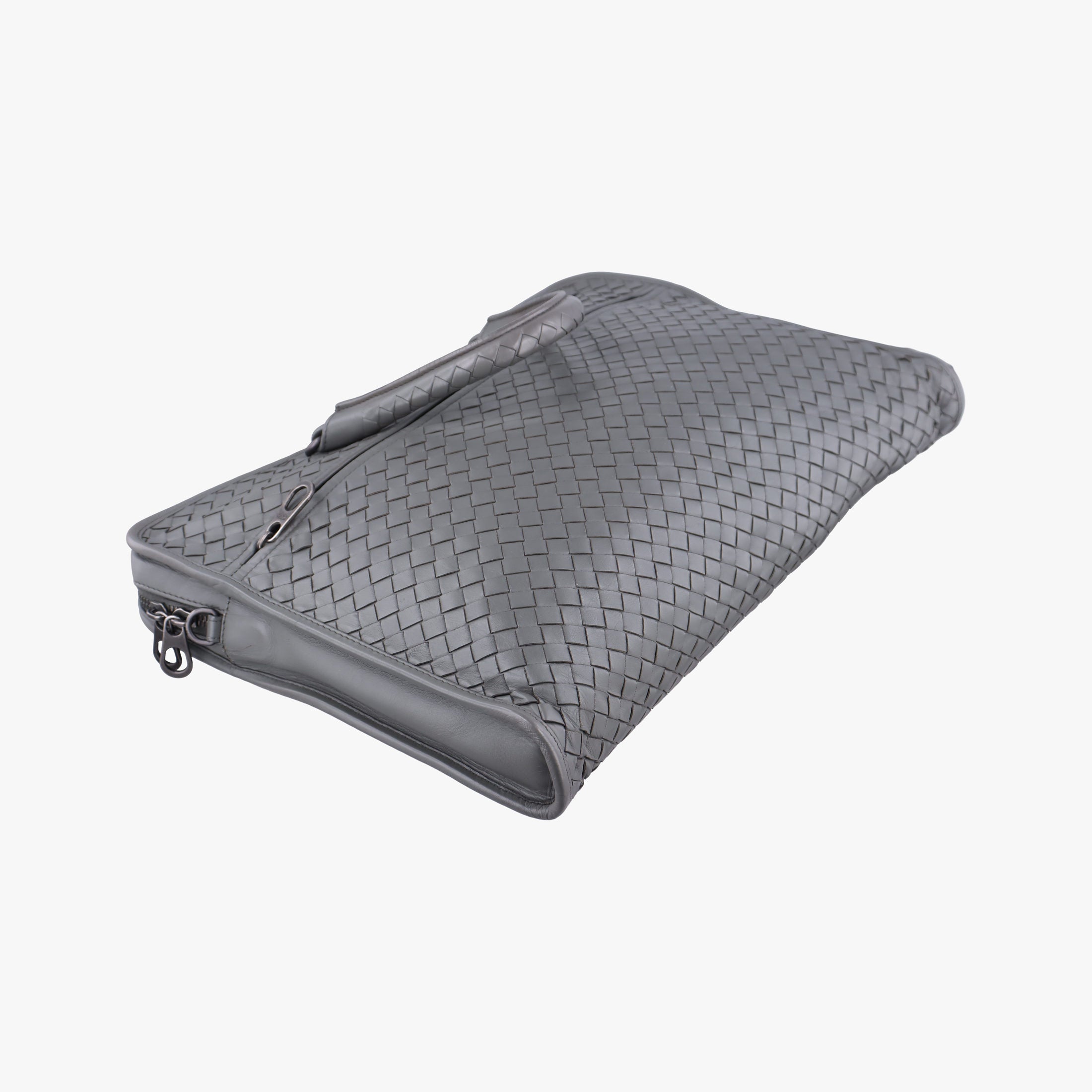Secondhand Bottega Veneta Intrecciato Grey lambskin  handbag | stylenewstar