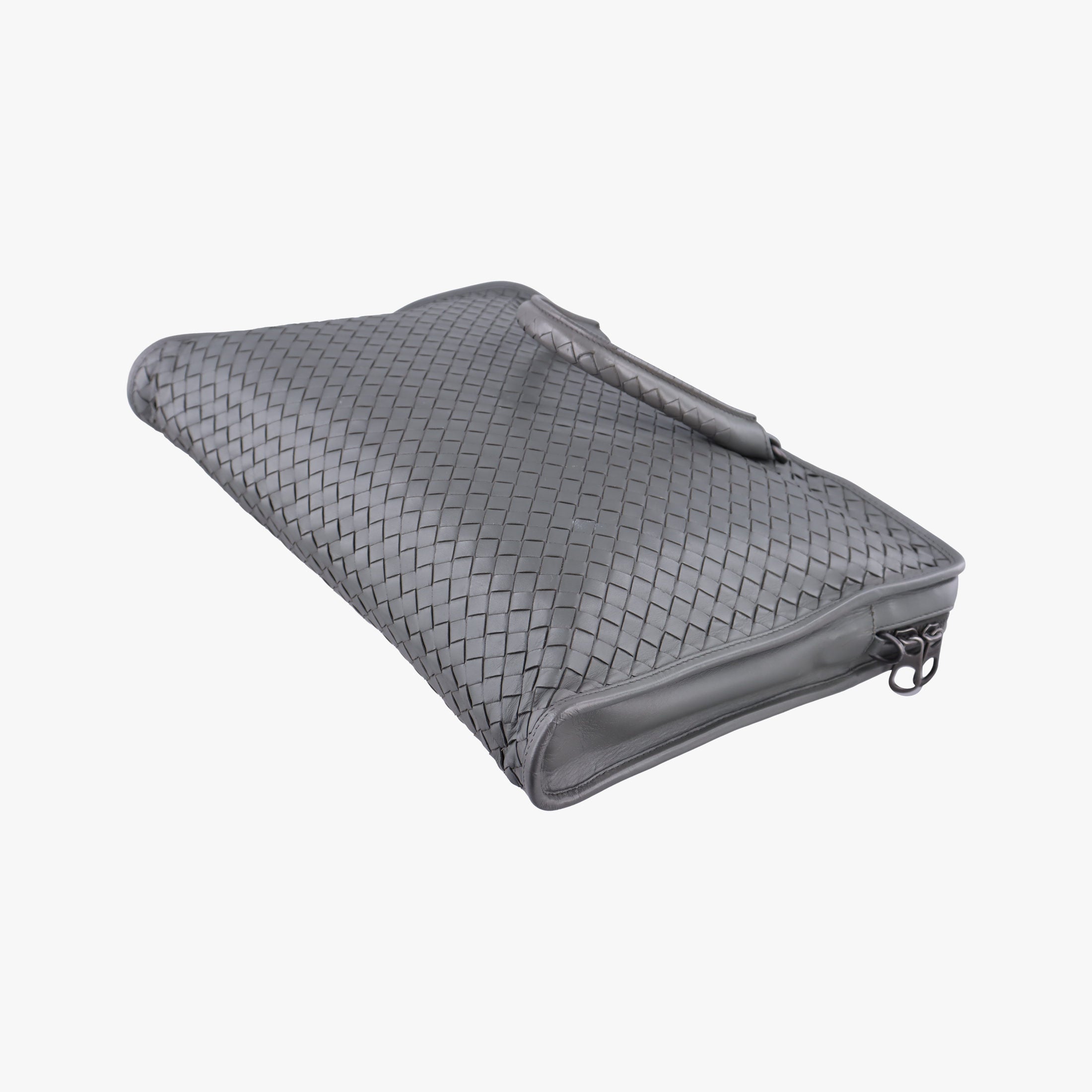 Secondhand Bottega Veneta Intrecciato Grey lambskin  handbag | stylenewstar