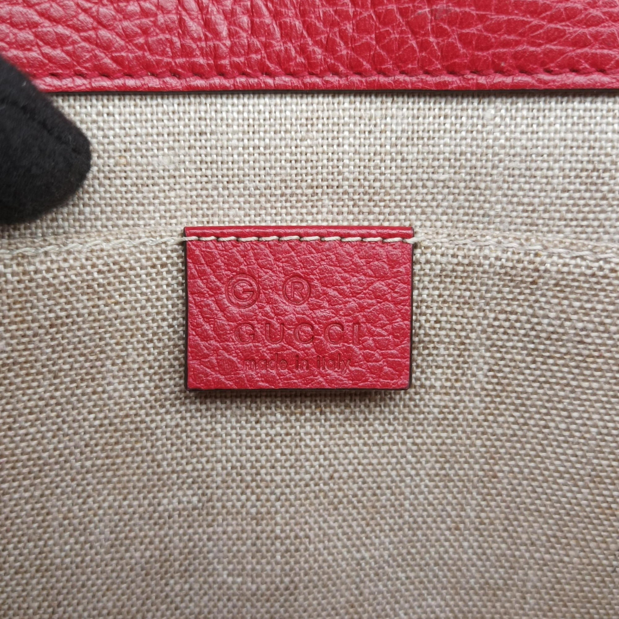 Pre-owned Gucci Interlocking G Red Leather 510304 shoulderbag | stylenewstar
