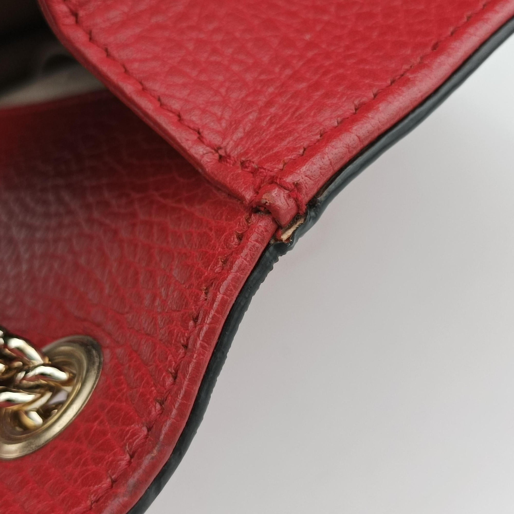 Pre-owned Gucci Interlocking G Red Leather 510304 shoulderbag | stylenewstar