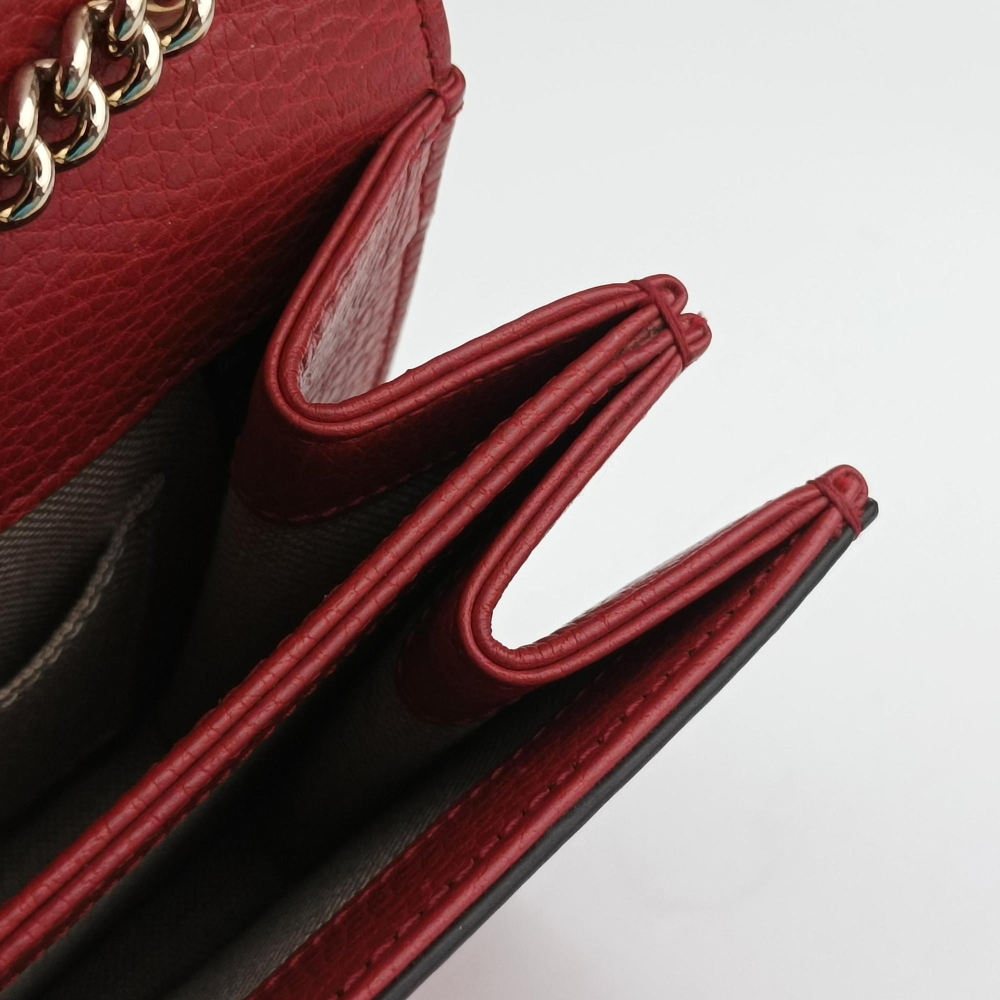 Pre-owned Gucci Interlocking G Red Leather 510304 shoulderbag | stylenewstar