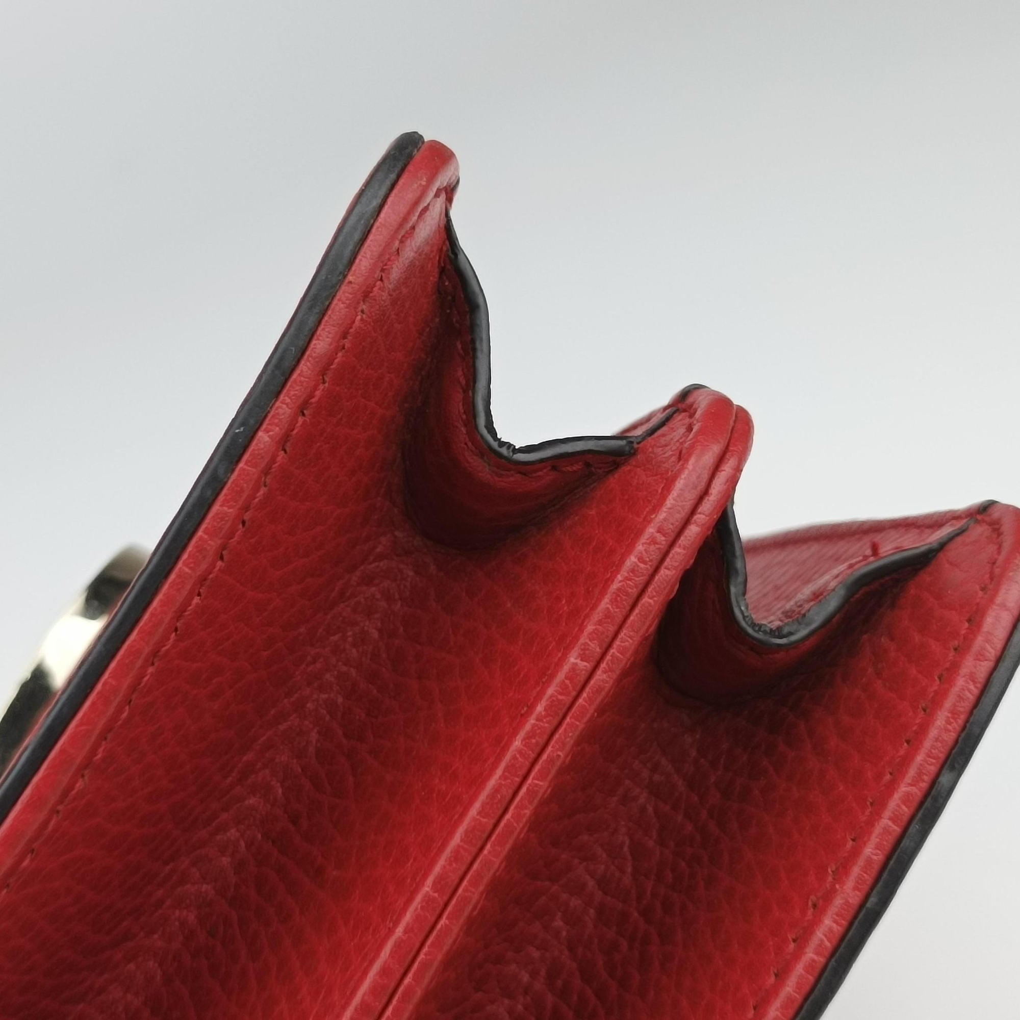 Pre-owned Gucci Interlocking G Red Leather 510304 shoulderbag | stylenewstar