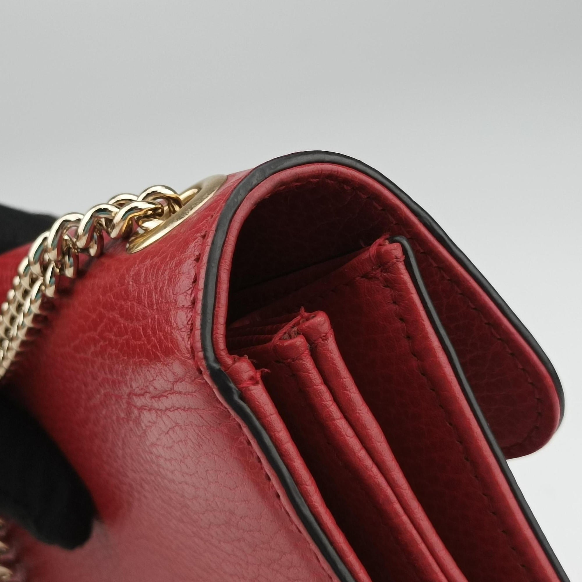 Pre-owned Gucci Interlocking G Red Leather 510304 shoulderbag | stylenewstar