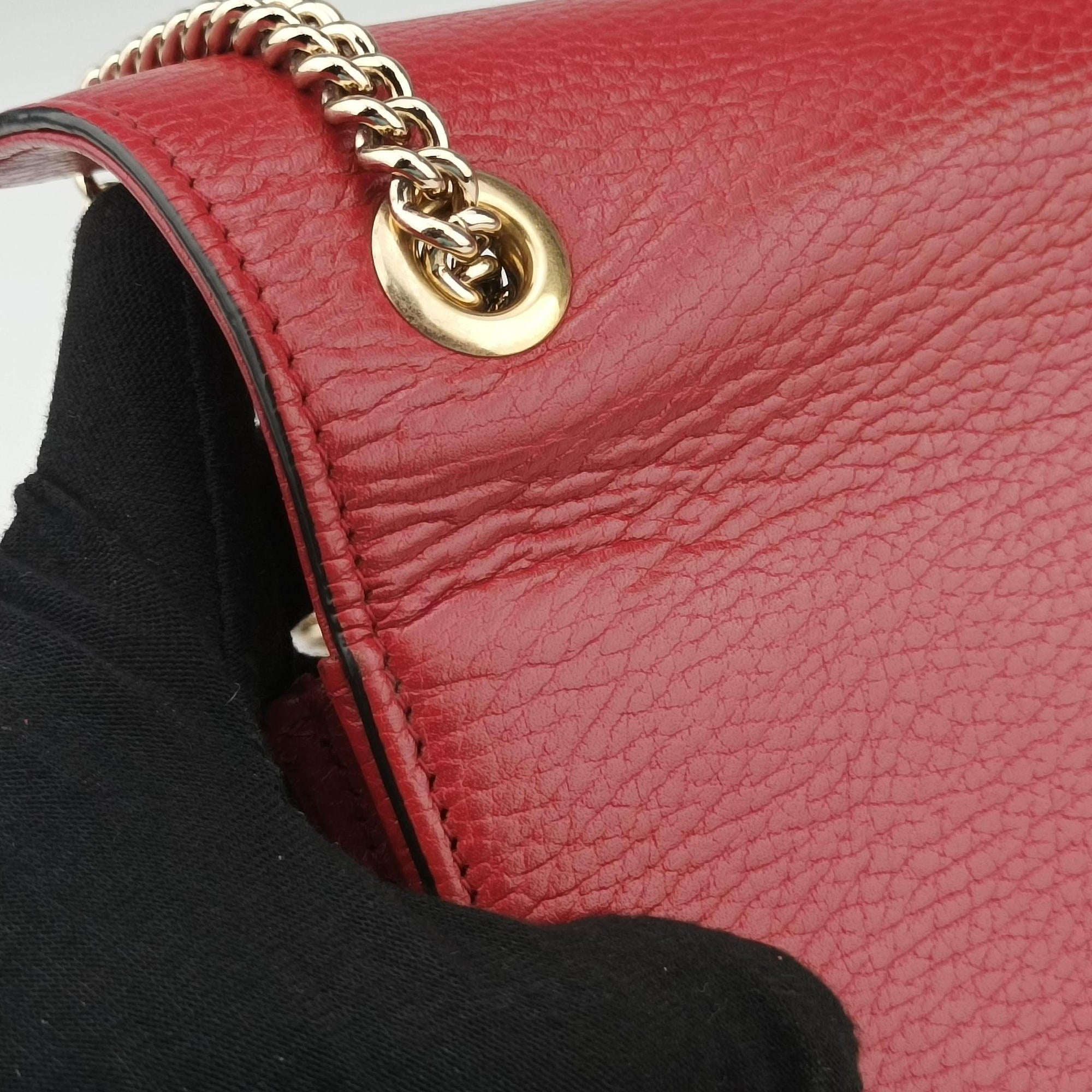Pre-owned Gucci Interlocking G Red Leather 510304 shoulderbag | stylenewstar