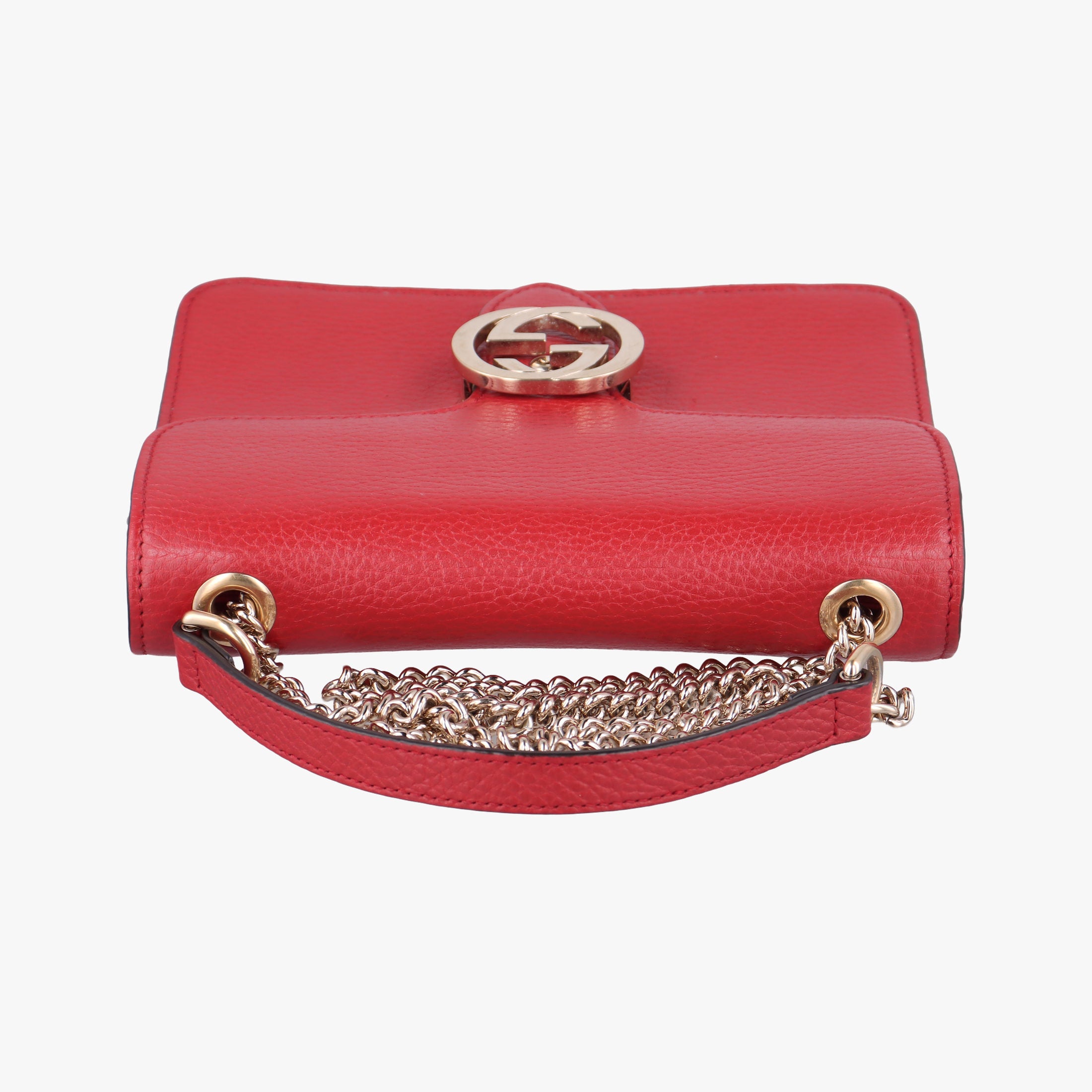 Pre-owned Gucci Interlocking G Red Leather 510304 shoulderbag | stylenewstar