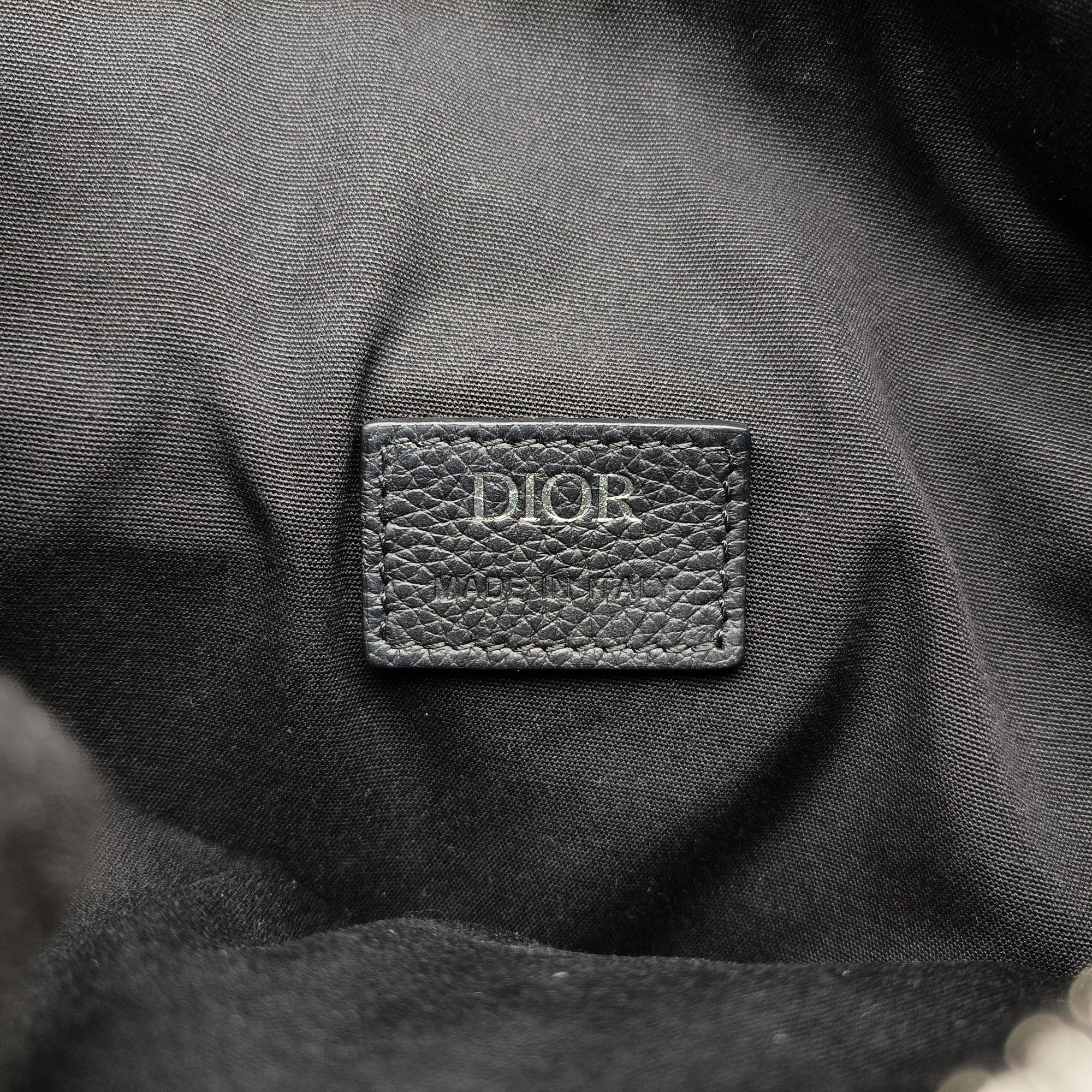 Pre-owned Christian Dior saddle Navy Jacquard×Leather  bum bag/waist bag | stylenewstar