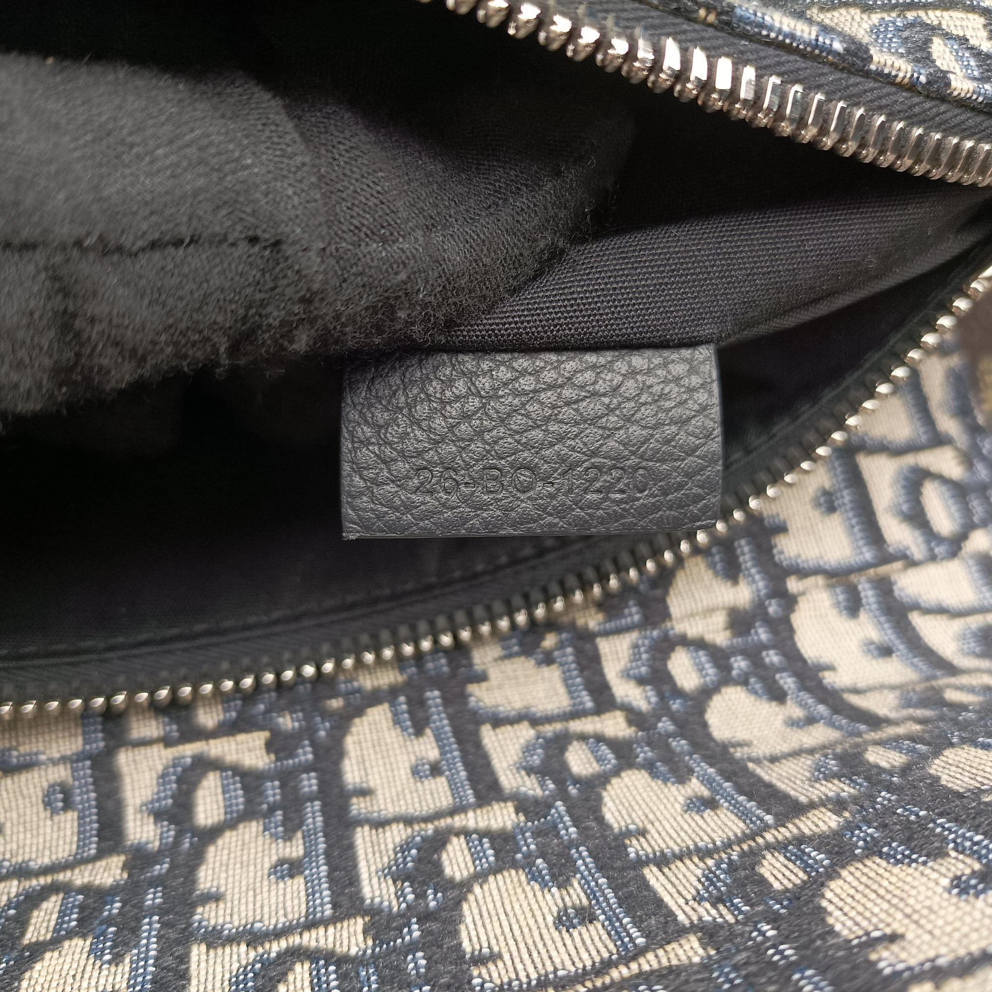 Pre-owned Christian Dior saddle Navy Jacquard×Leather  bum bag/waist bag | stylenewstar