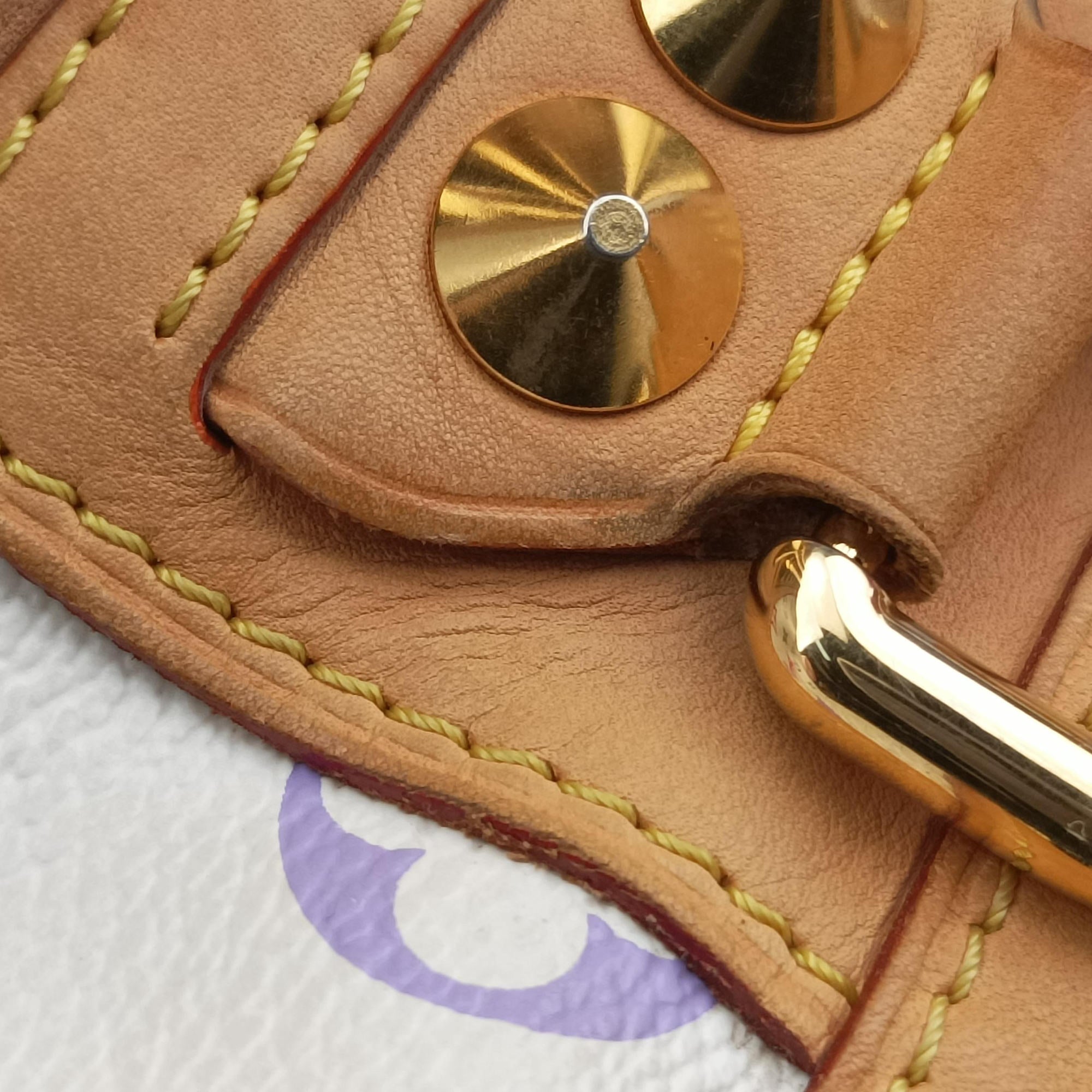 Pre-owned Louis Vuitton COURTNEY　MM white Monogram Multicolor M45641 handbag | stylenewstar