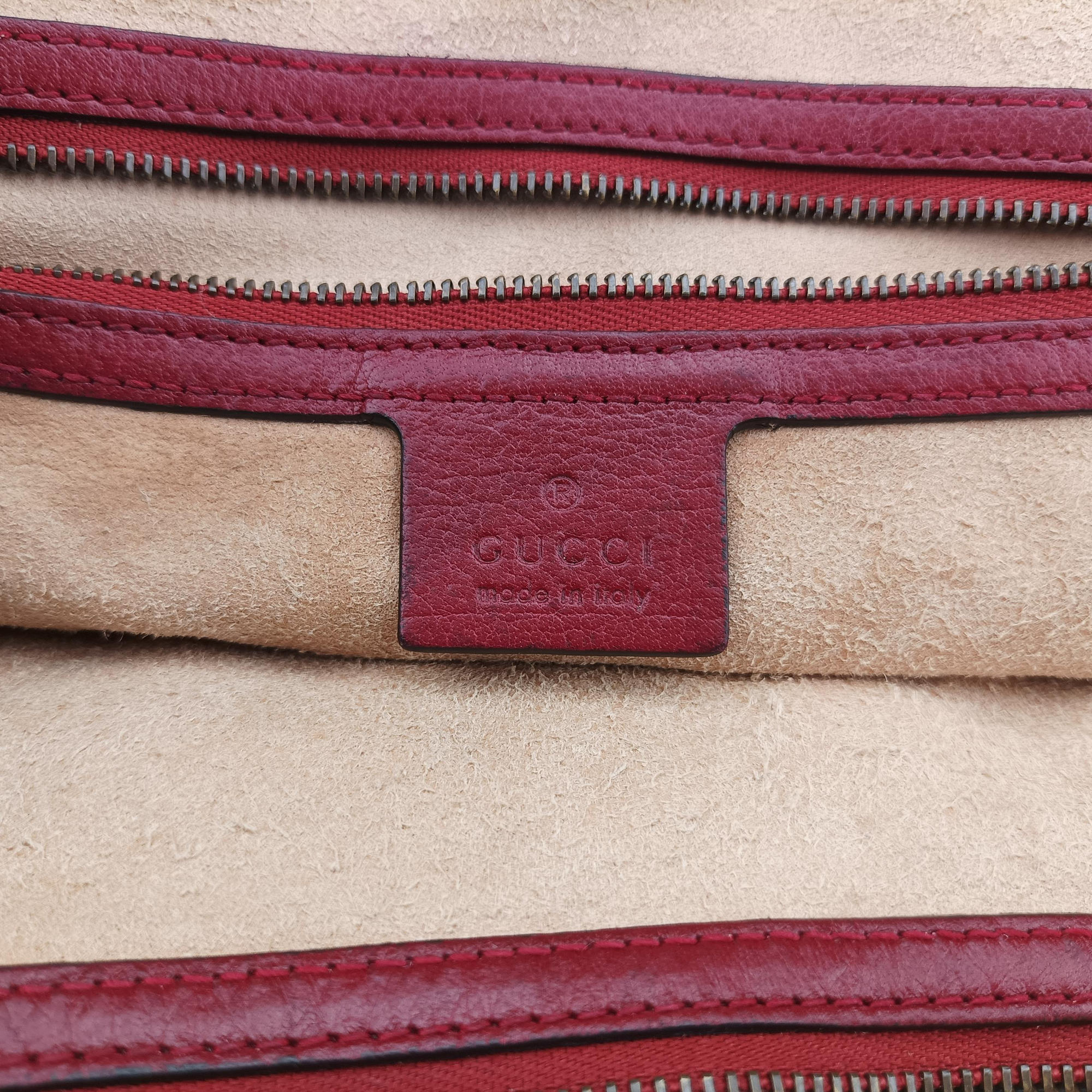 Pre-owned Gucci Re(Belle) Red Leather 516459 shoulderbag | stylenewstar