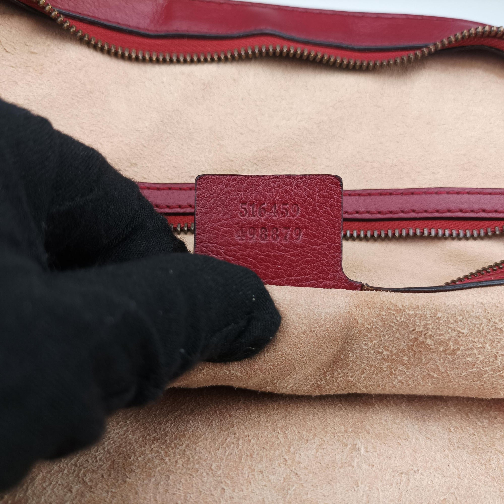 Pre-owned Gucci Re(Belle) Red Leather 516459 shoulderbag | stylenewstar