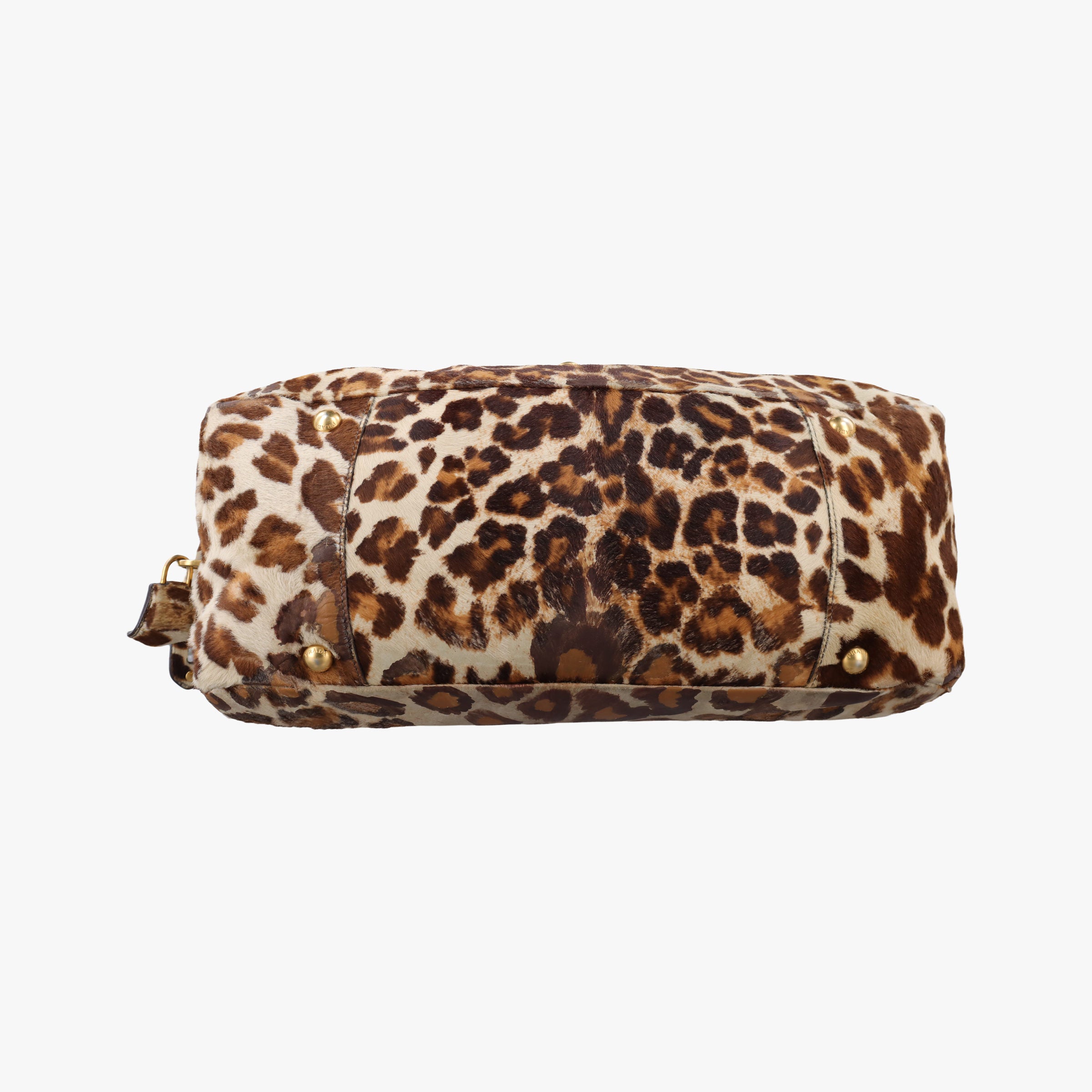 Pre-owned Prada Leopard print Multicolour ponyhair　  shoulderbag | stylenewstar