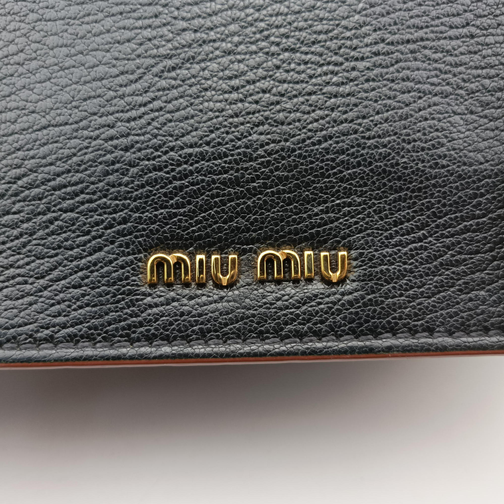 Pre-owned Miu Miu Miu Lady Black Leather  shoulderbag | stylenewstar