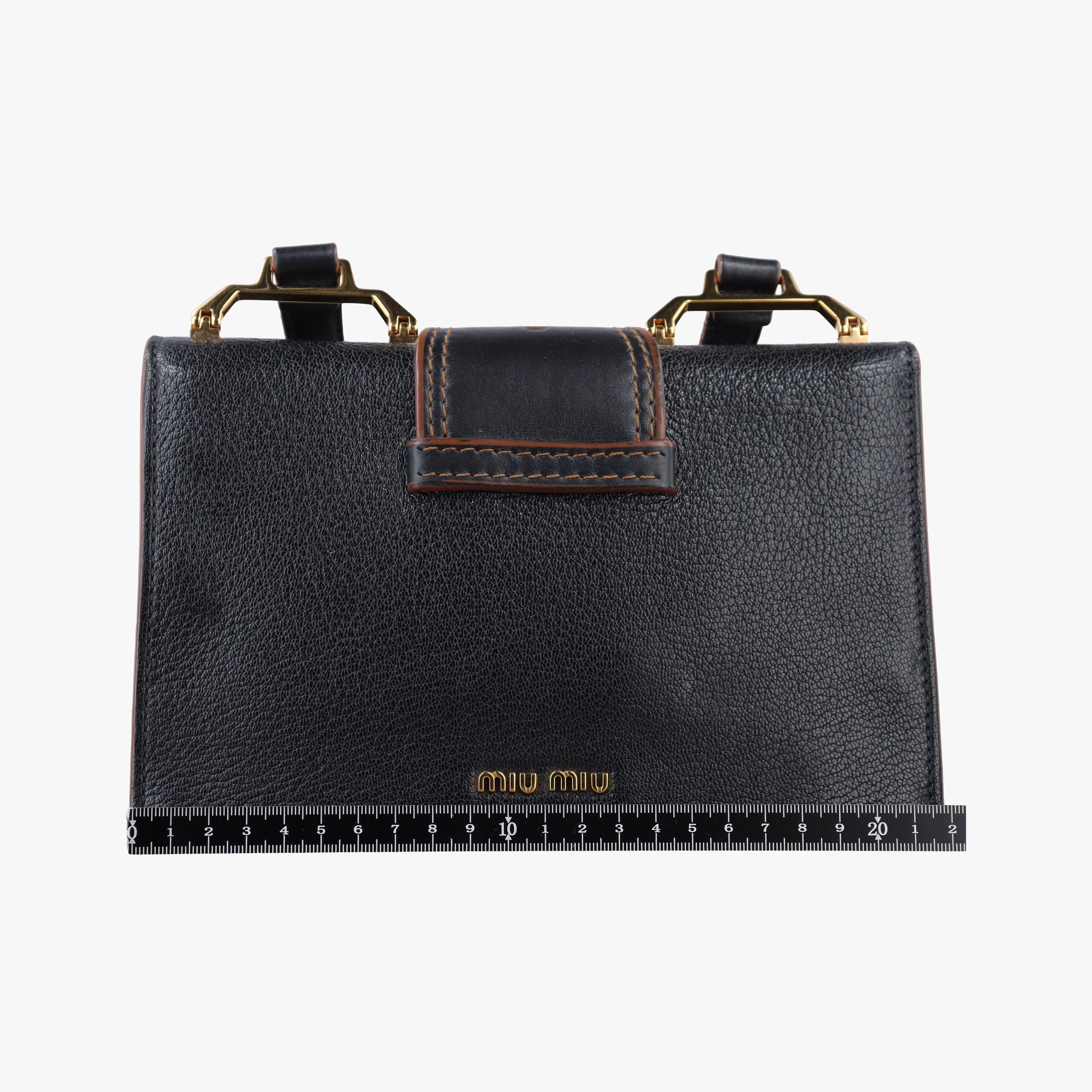 Pre-owned Miu Miu Miu Lady Black Leather  shoulderbag | stylenewstar