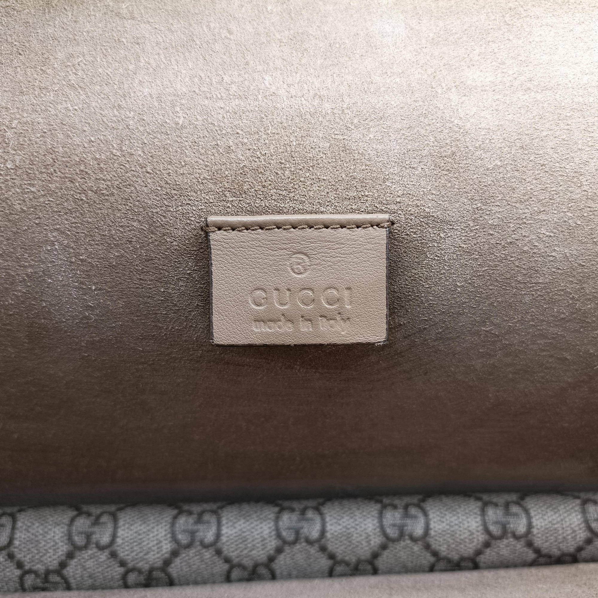 Pre-owned Gucci Dionysus Beige×Brown PVC coated canvas × suede 400249 shoulderbag | stylenewstar