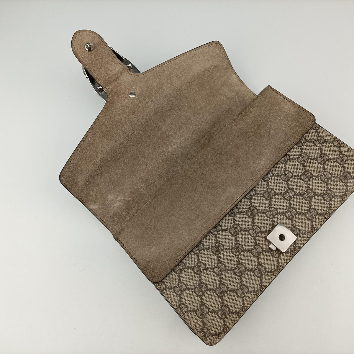 Pre-owned Gucci Dionysus Beige×Brown PVC coated canvas × suede 400249 shoulderbag | stylenewstar