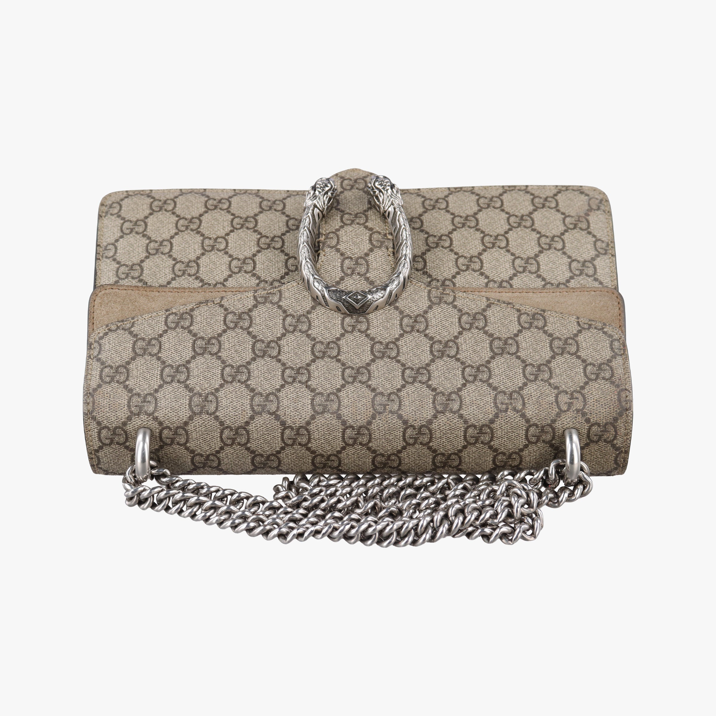 Pre-owned Gucci Dionysus Beige×Brown PVC coated canvas × suede 400249 shoulderbag | stylenewstar