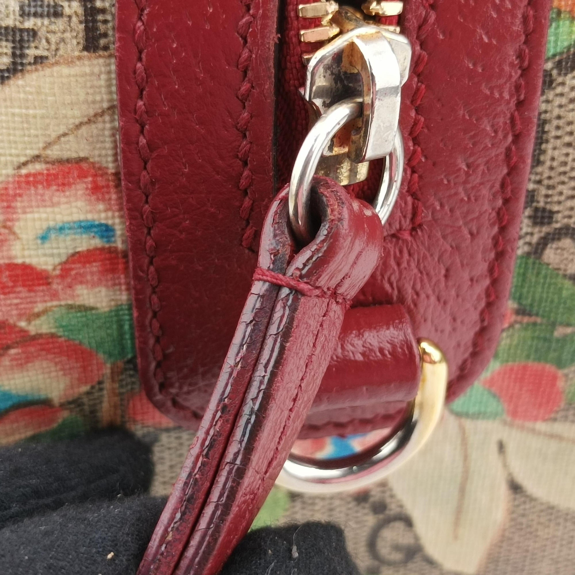 Vintage Gucci GG SUPREME beige×Multicolour PVC coated canvas×Leather 409529 shoulderbag | stylenewstar
