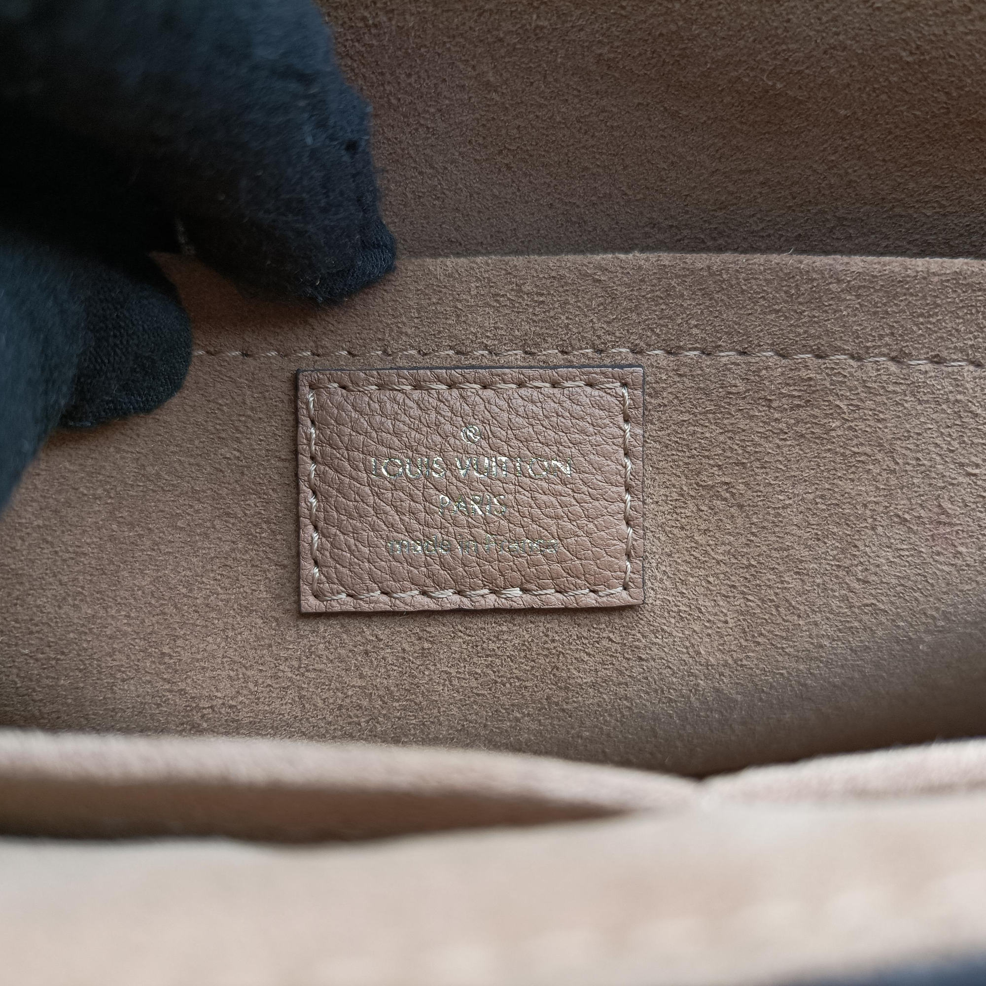Pre-owned Louis Vuitton MARIGNAN brown×SESAME Monogram Canvas×calf leather M44544 shoulderbag | stylenewstar