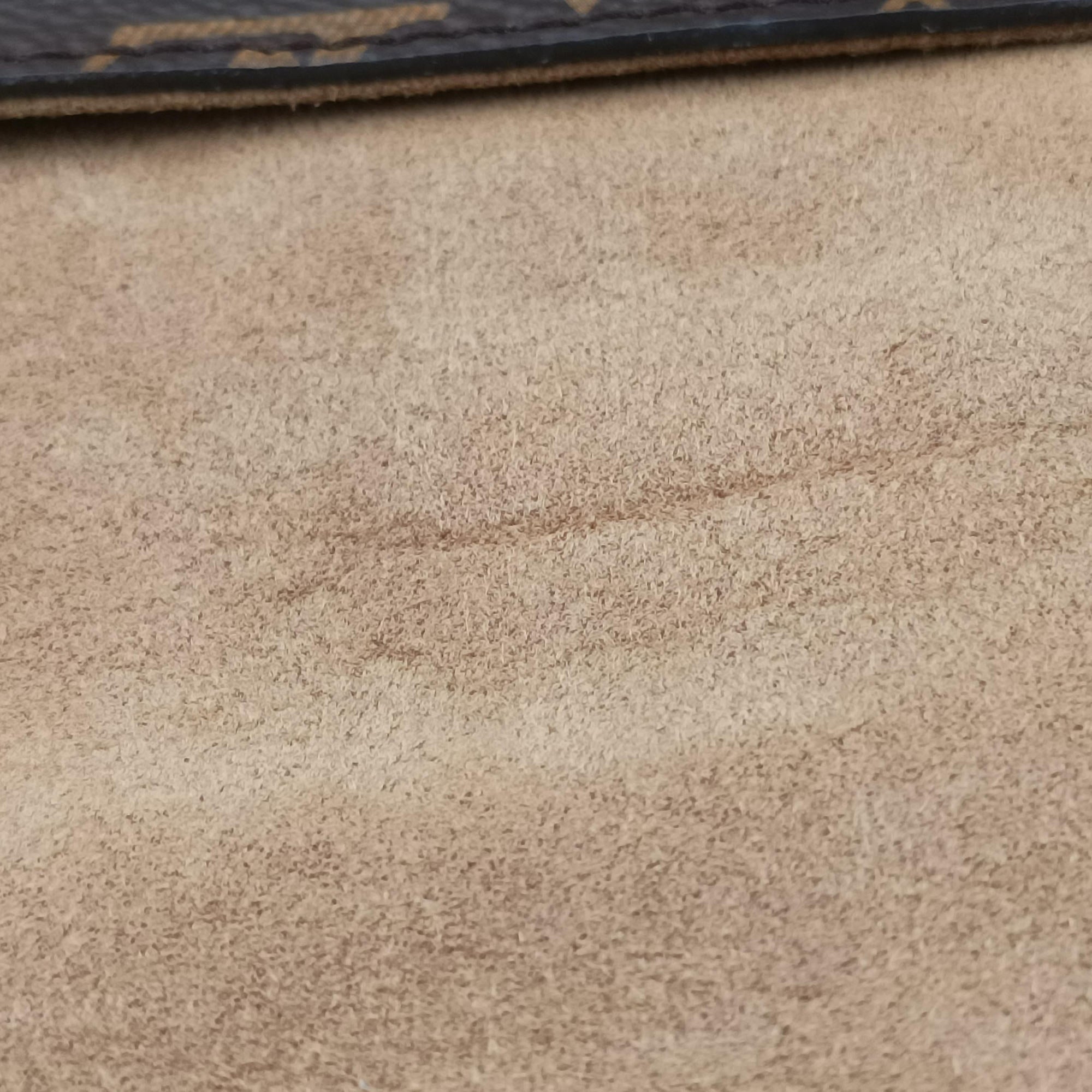 Pre-owned Louis Vuitton MARIGNAN brown×SESAME Monogram Canvas×calf leather M44544 shoulderbag | stylenewstar
