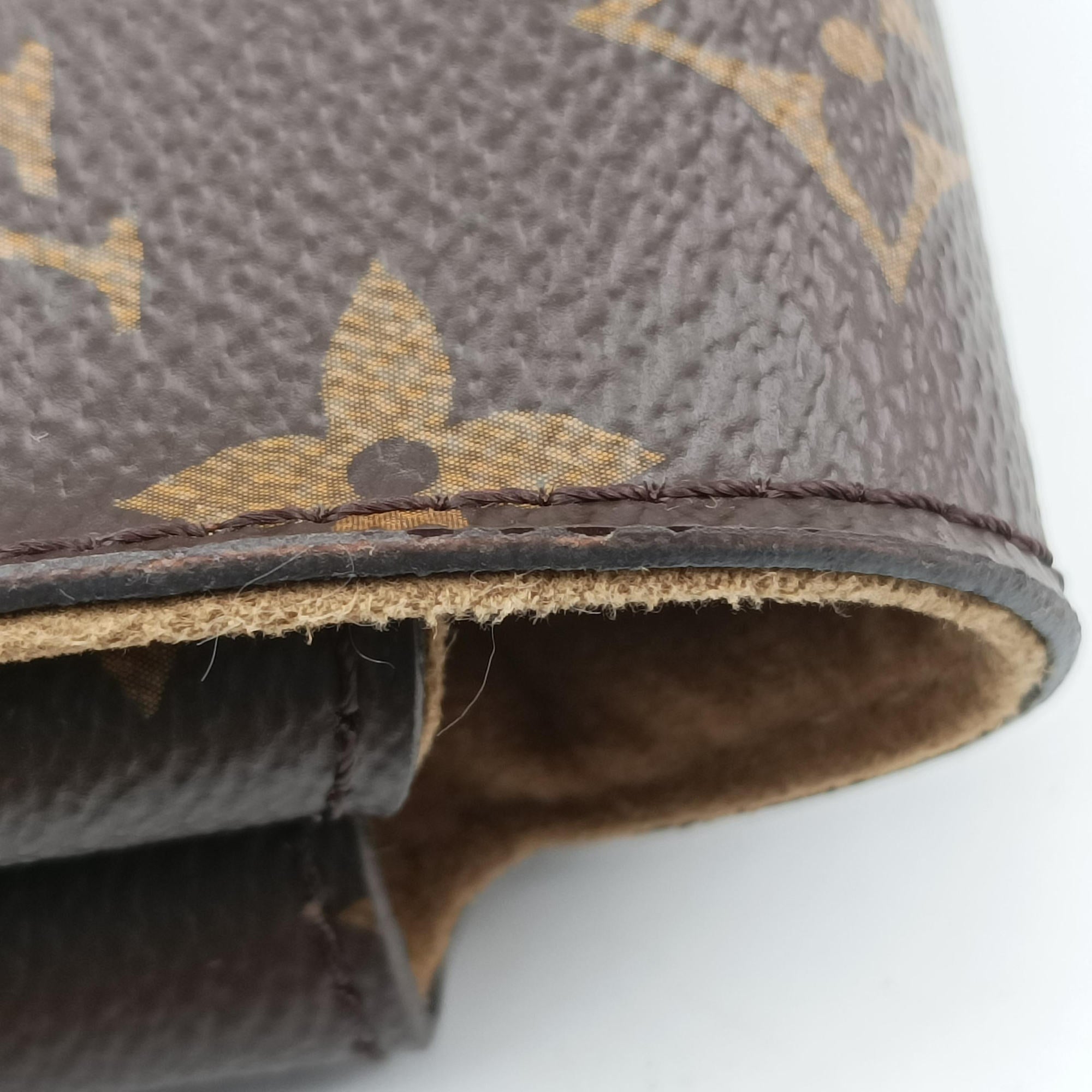Pre-owned Louis Vuitton MARIGNAN brown×SESAME Monogram Canvas×calf leather M44544 shoulderbag | stylenewstar