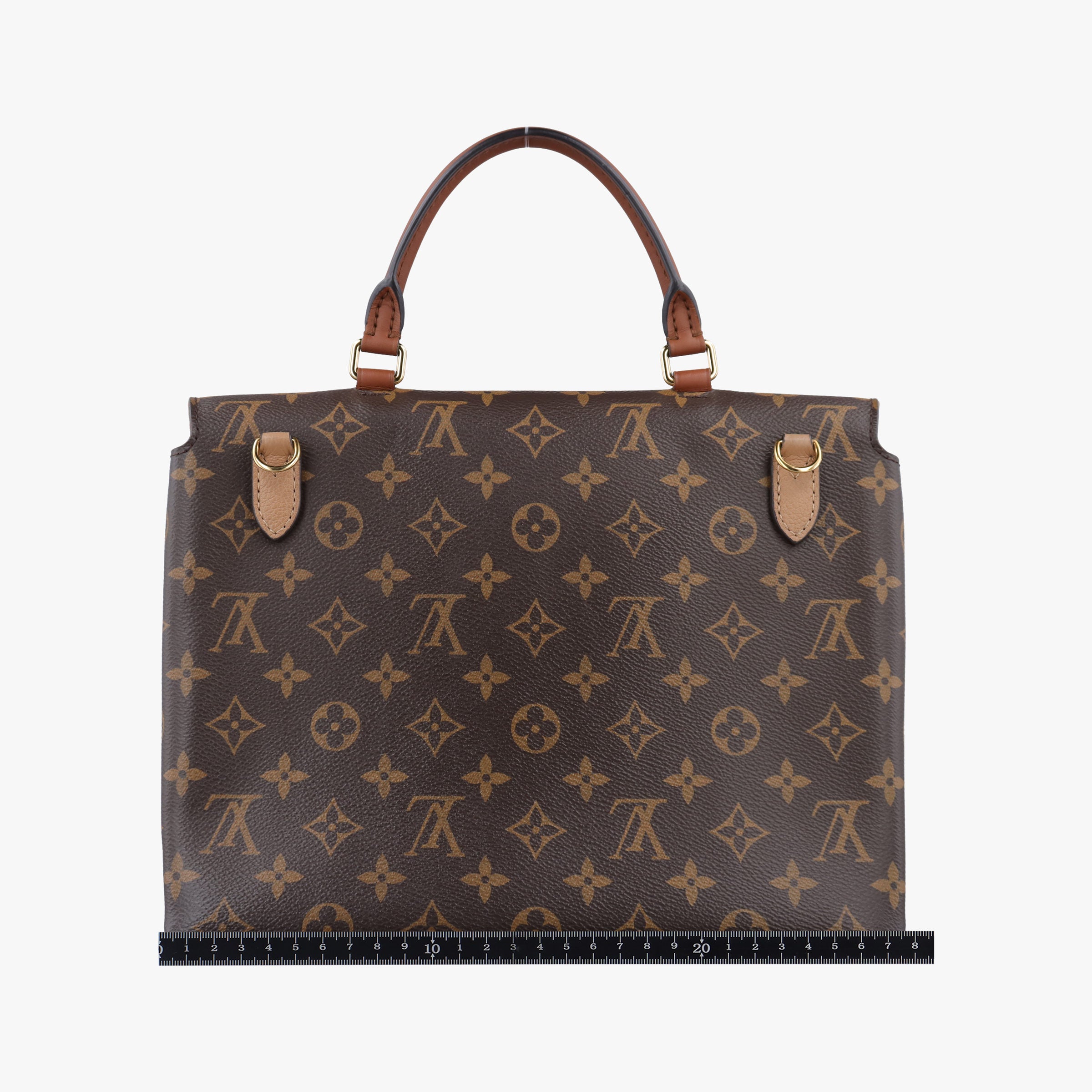 Pre-owned Louis Vuitton MARIGNAN brown×SESAME Monogram Canvas×calf leather M44544 shoulderbag | stylenewstar