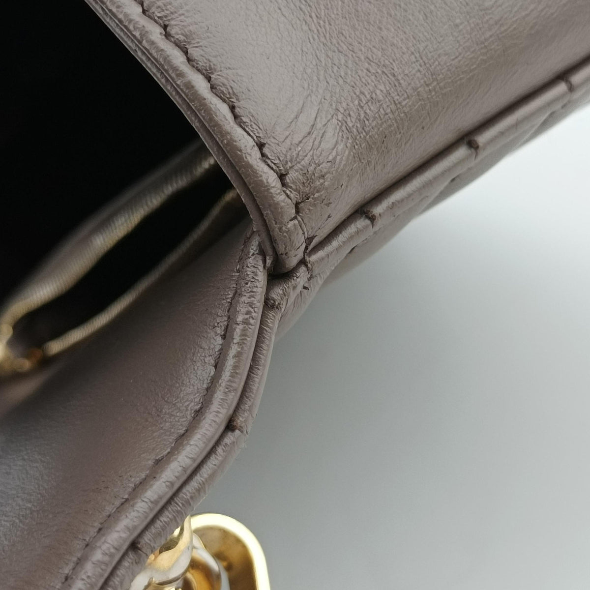 Vintage Prada Diagramme Grayish Brown Leather  shoulderbag | stylenewstar