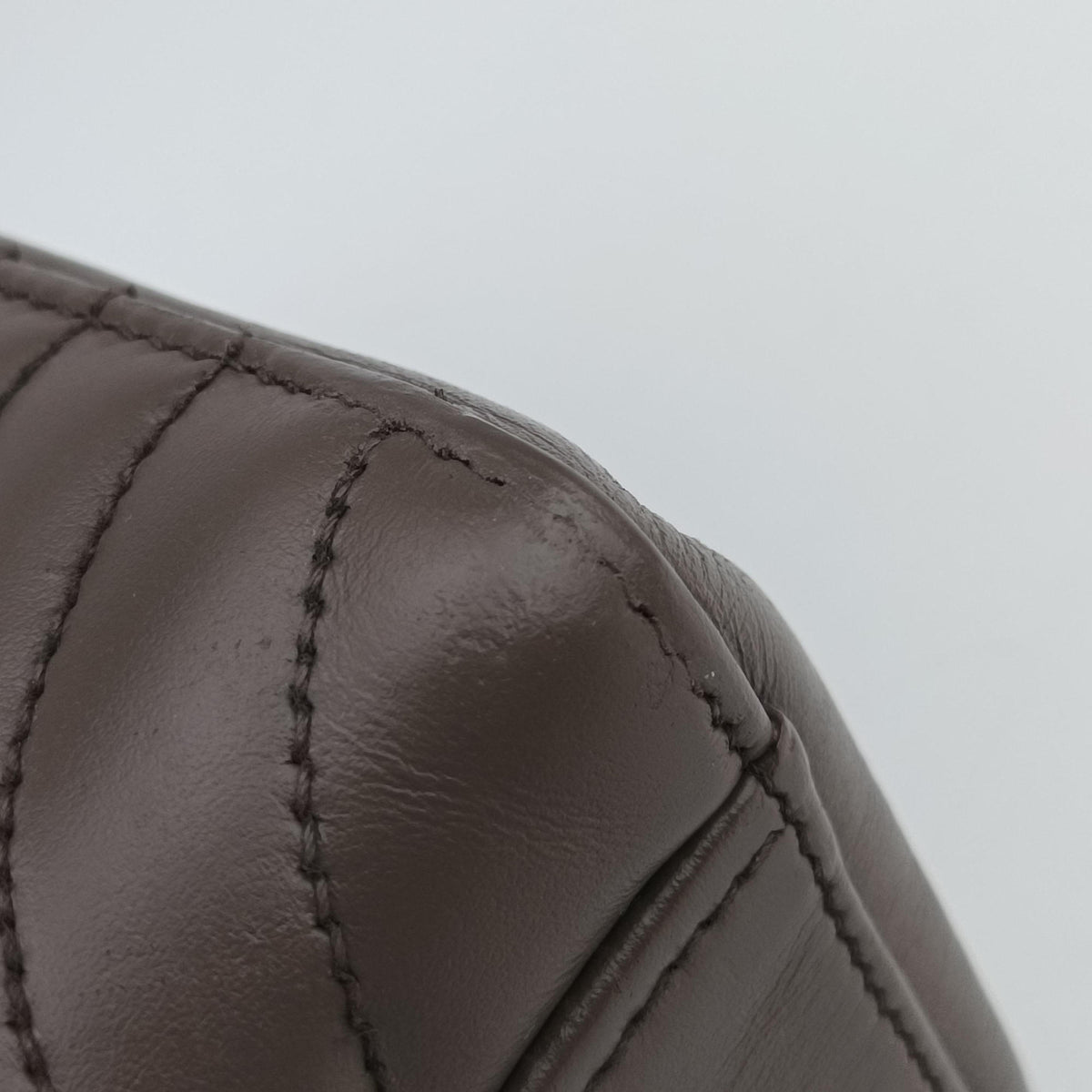 Vintage Prada Diagramme Grayish Brown Leather  shoulderbag | stylenewstar