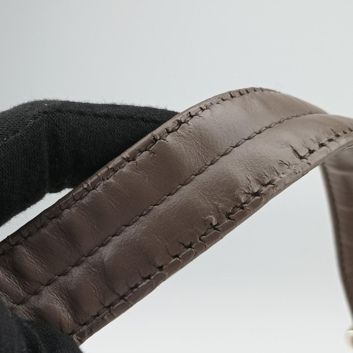 Vintage Prada Diagramme Grayish Brown Leather  shoulderbag | stylenewstar