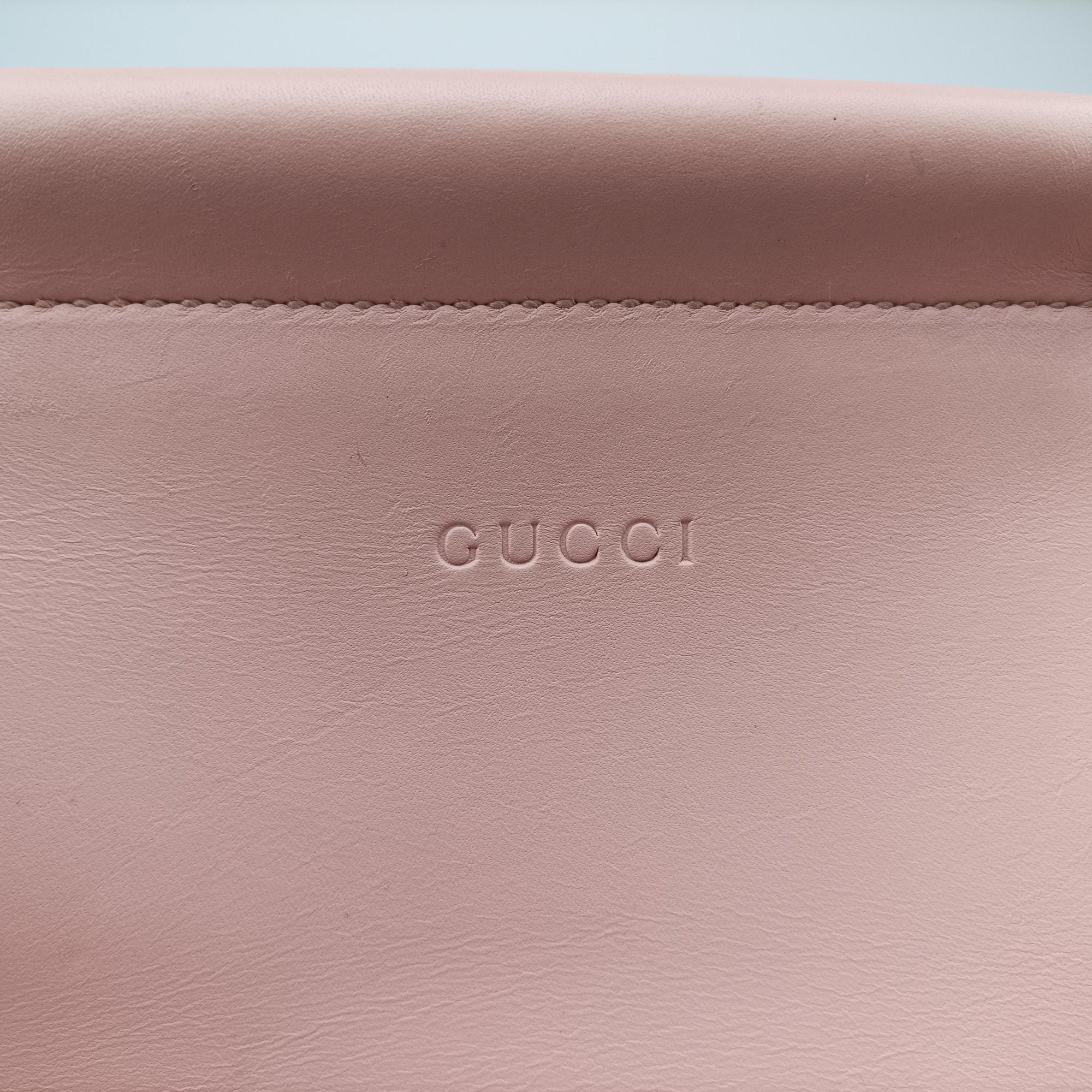 Pre-owned Gucci Bamboo Nymphaea Pink Leather 453767 shoulderbag | stylenewstar