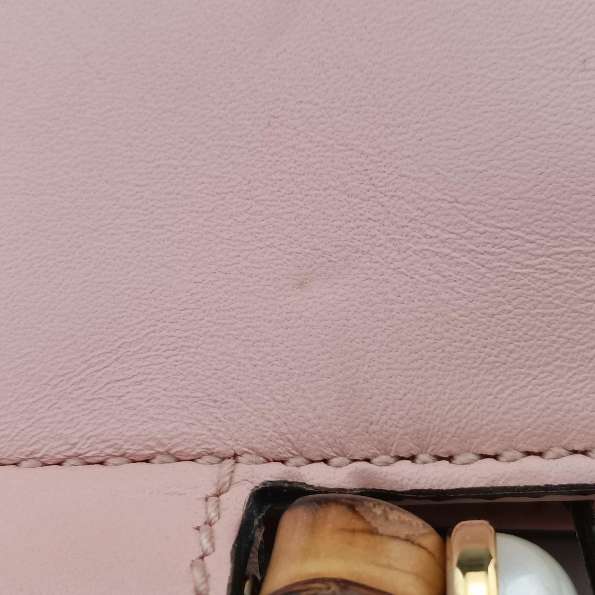 Pre-owned Gucci Bamboo Nymphaea Pink Leather 453767 shoulderbag | stylenewstar