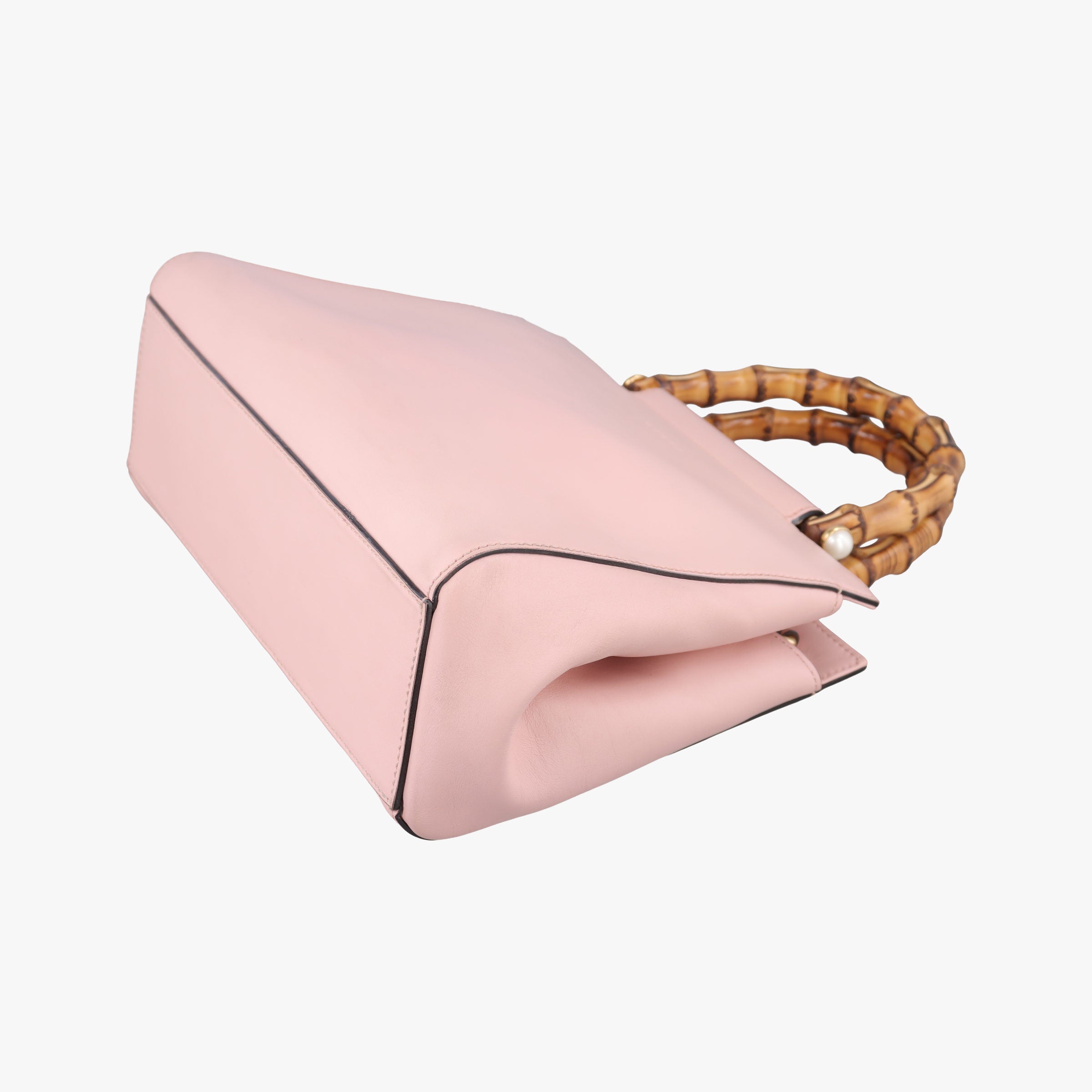 Pre-owned Gucci Bamboo Nymphaea Pink Leather 453767 shoulderbag | stylenewstar