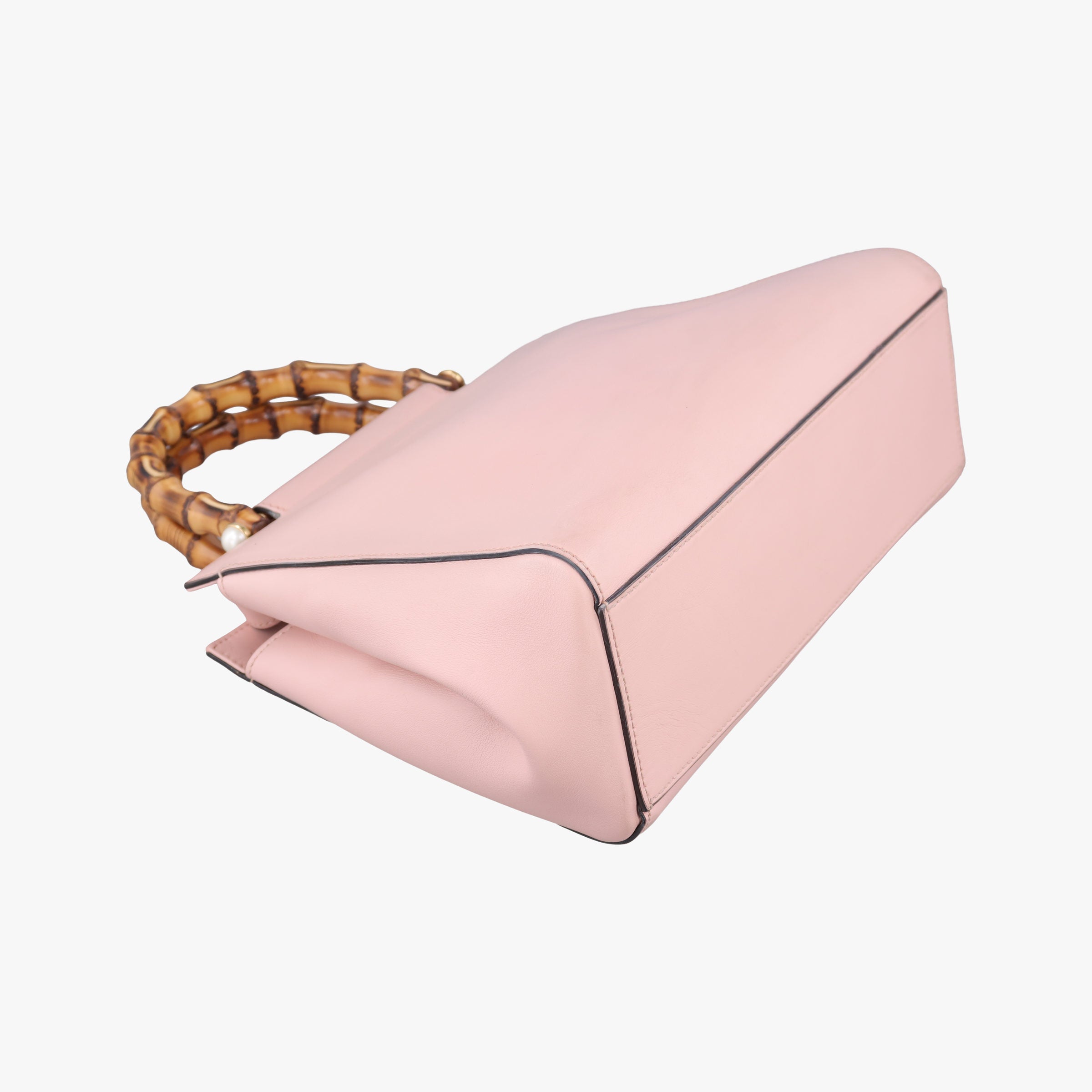 Pre-owned Gucci Bamboo Nymphaea Pink Leather 453767 shoulderbag | stylenewstar