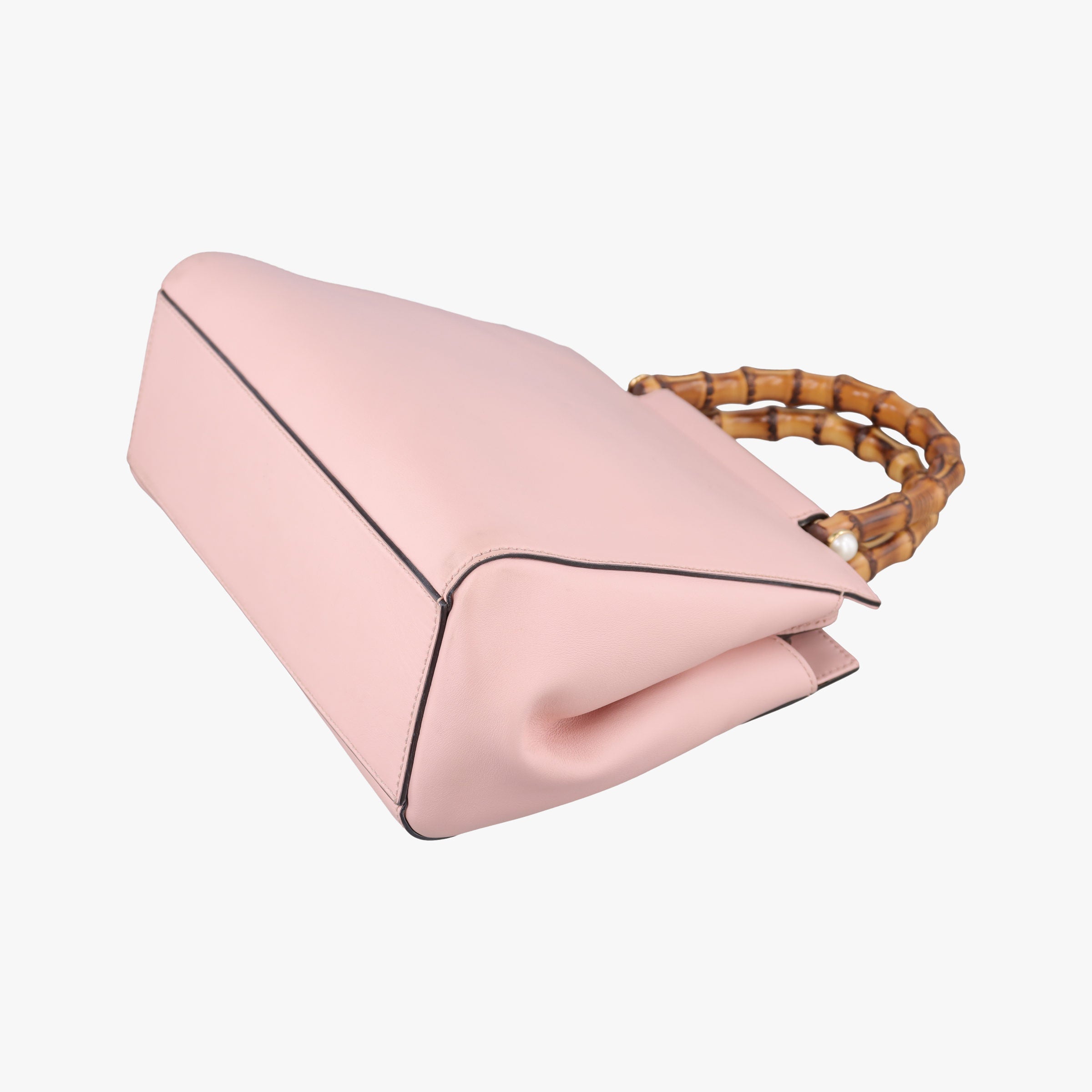 Pre-owned Gucci Bamboo Nymphaea Pink Leather 453767 shoulderbag | stylenewstar