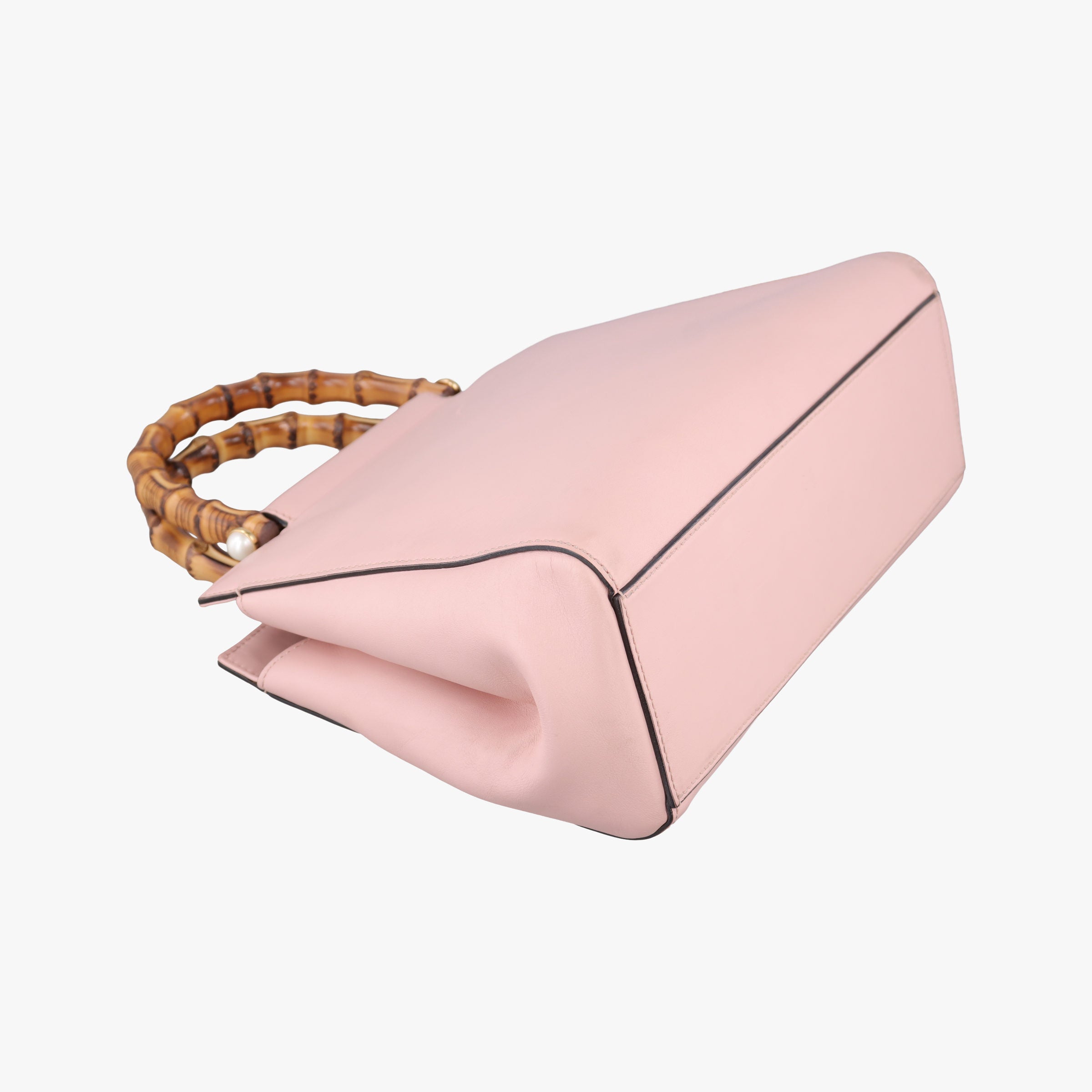 Pre-owned Gucci Bamboo Nymphaea Pink Leather 453767 shoulderbag | stylenewstar