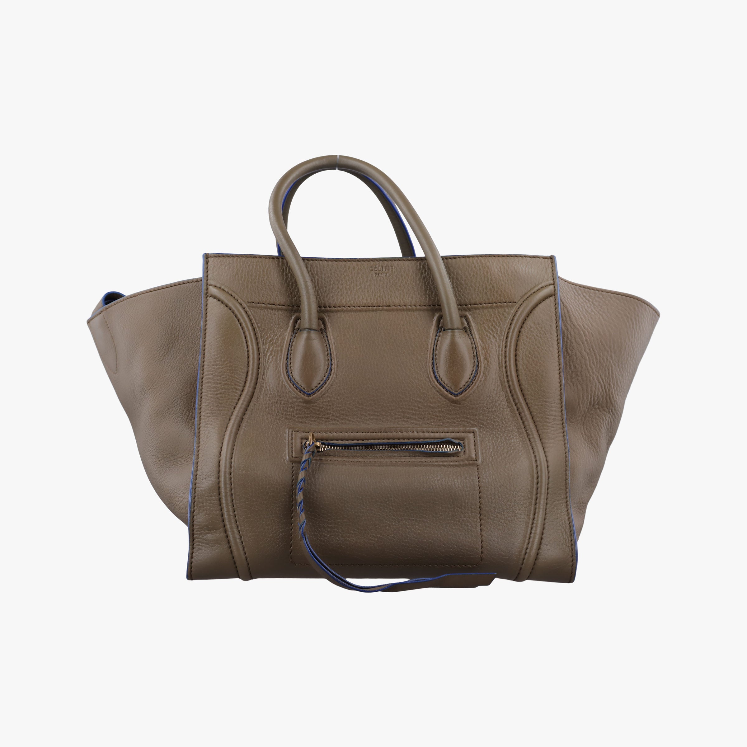 Secondhand Celine Luggage Small Square Phantom Brown Leather  handbag | stylenewstar