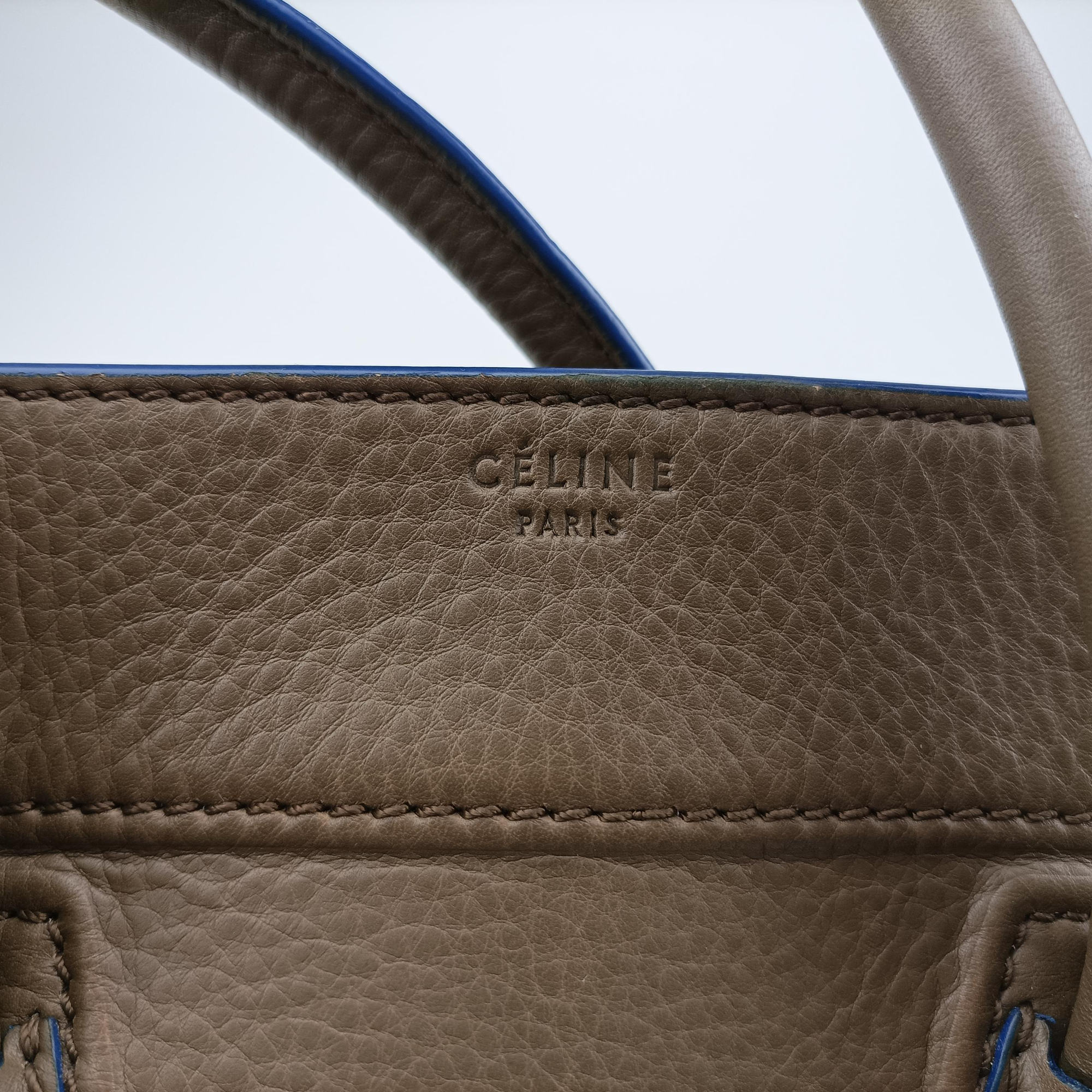 Secondhand Celine Luggage Small Square Phantom Brown Leather  handbag | stylenewstar