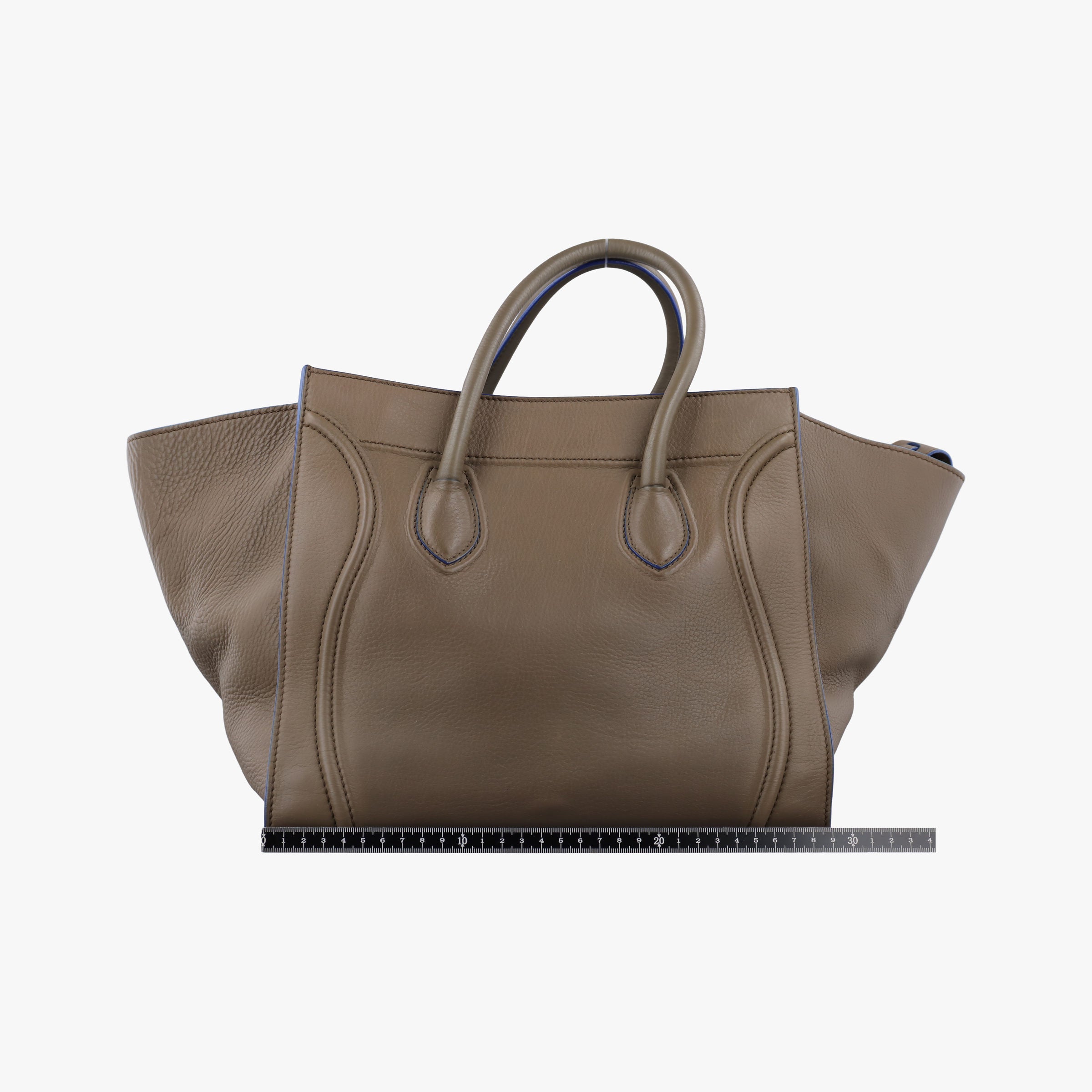 Secondhand Celine Luggage Small Square Phantom Brown Leather  handbag | stylenewstar