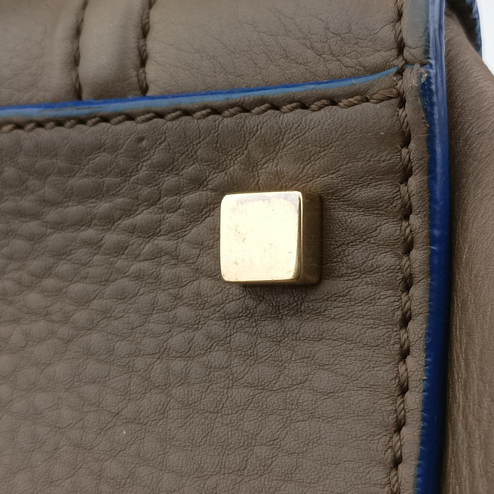 Secondhand Celine Luggage Small Square Phantom Brown Leather  handbag | stylenewstar