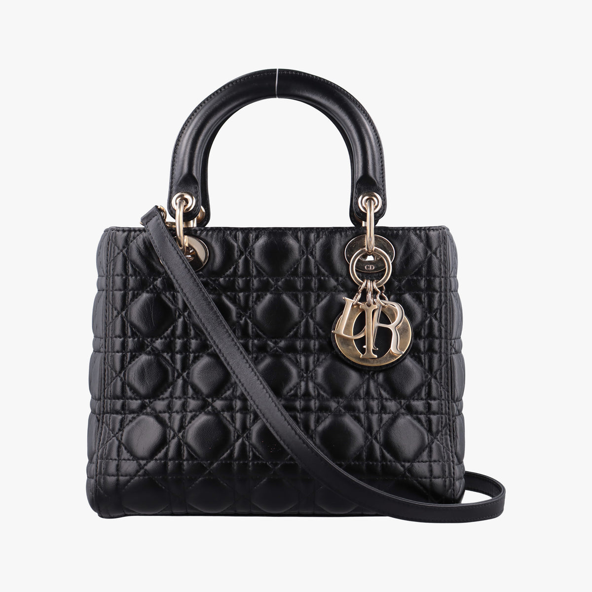 Secondhand Christian Dior Lady Dior Black lambskin  shoulderbag | stylenewstar