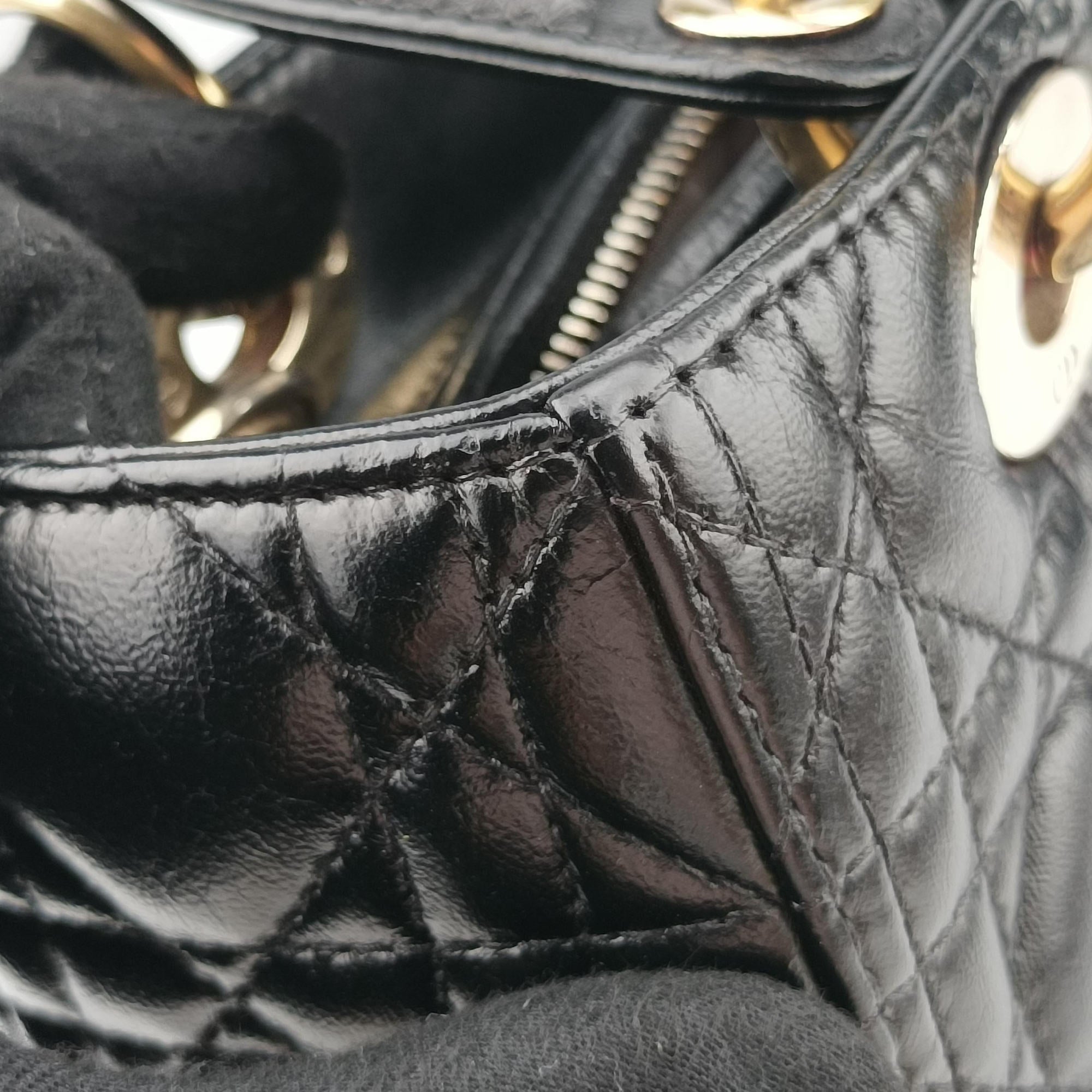 Secondhand Christian Dior Lady Dior Black lambskin  shoulderbag | stylenewstar