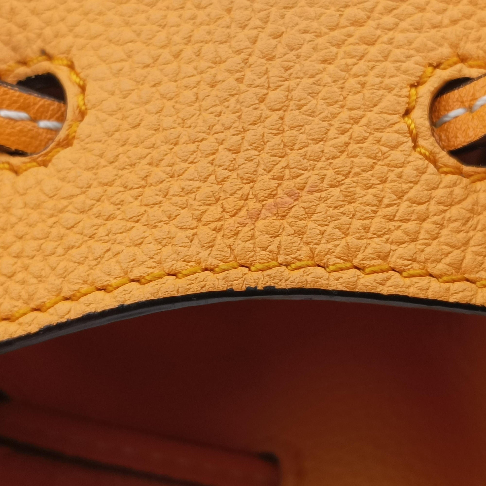 Pre-owned Loewe Hammock Drawstring Mini Orange Leather  shoulderbag | stylenewstar