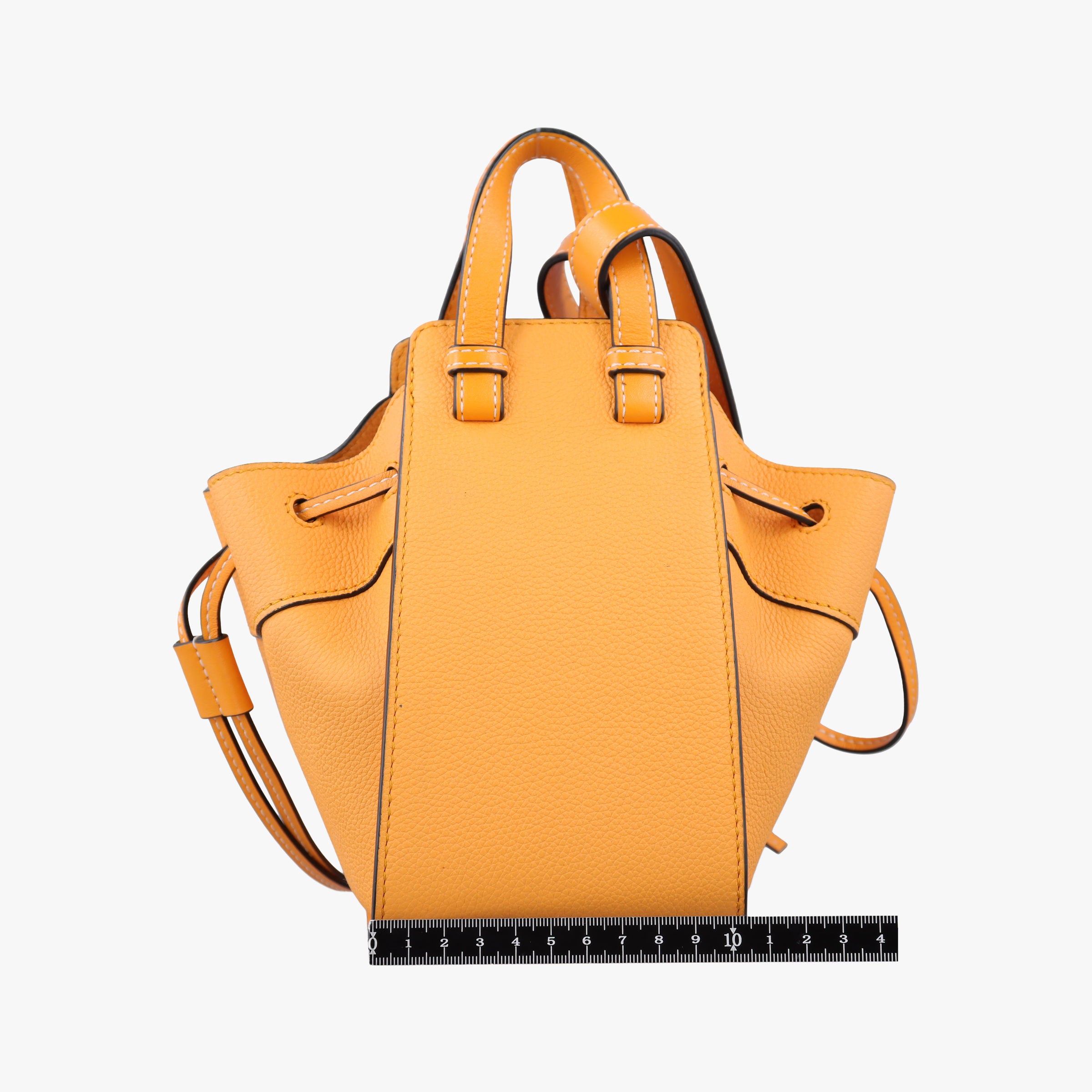 Pre-owned Loewe Hammock Drawstring Mini Orange Leather  shoulderbag | stylenewstar