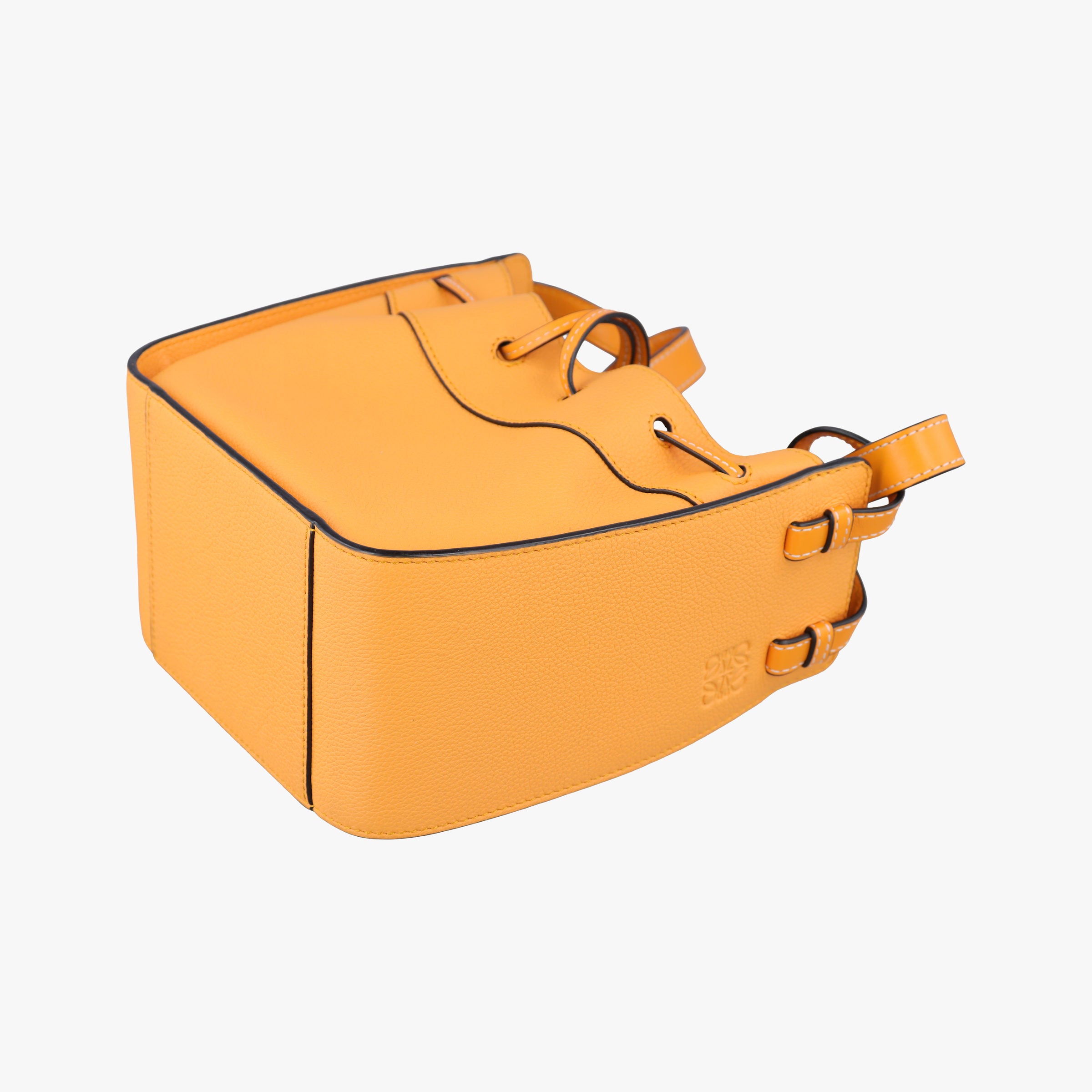 Pre-owned Loewe Hammock Drawstring Mini Orange Leather  shoulderbag | stylenewstar