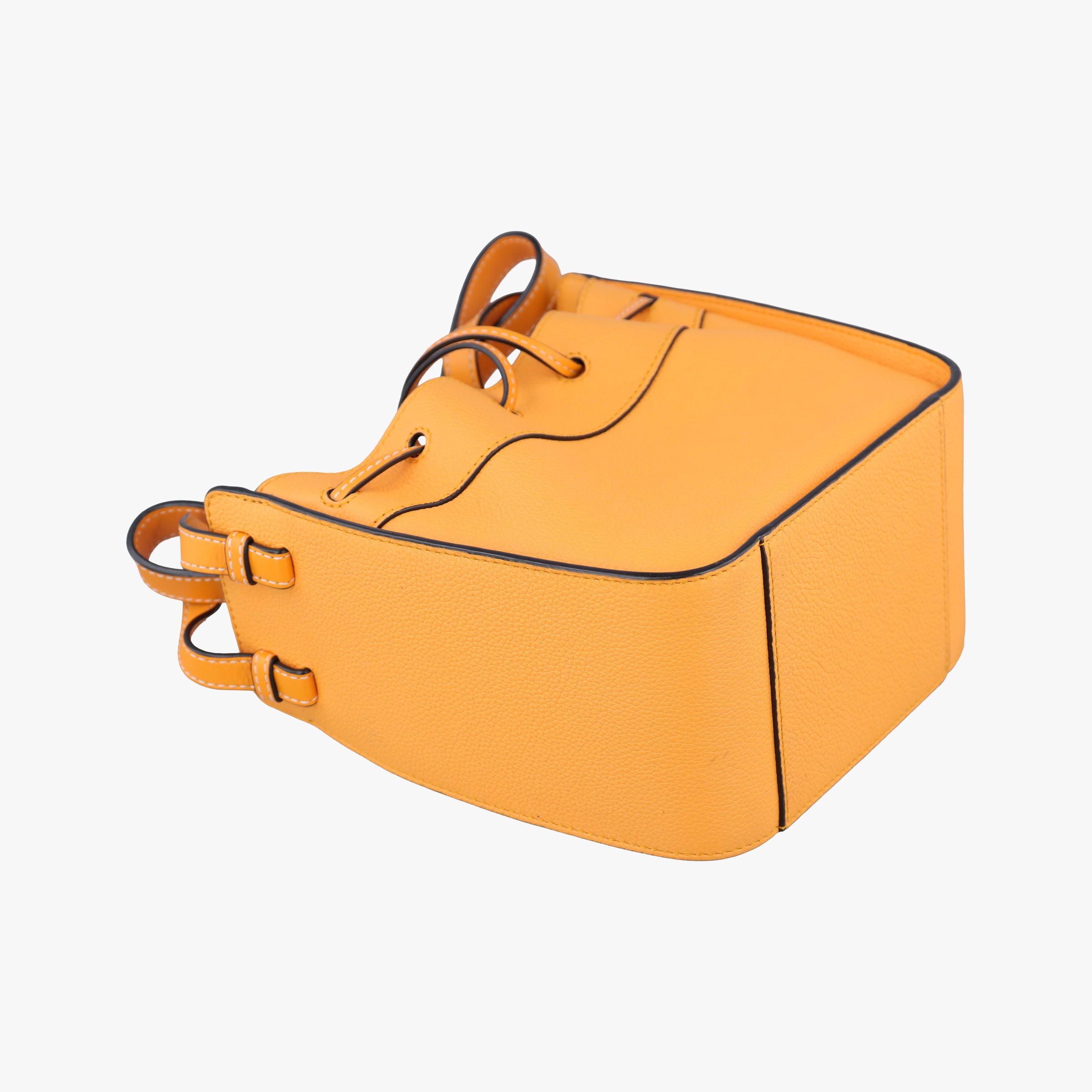 Pre-owned Loewe Hammock Drawstring Mini Orange Leather  shoulderbag | stylenewstar