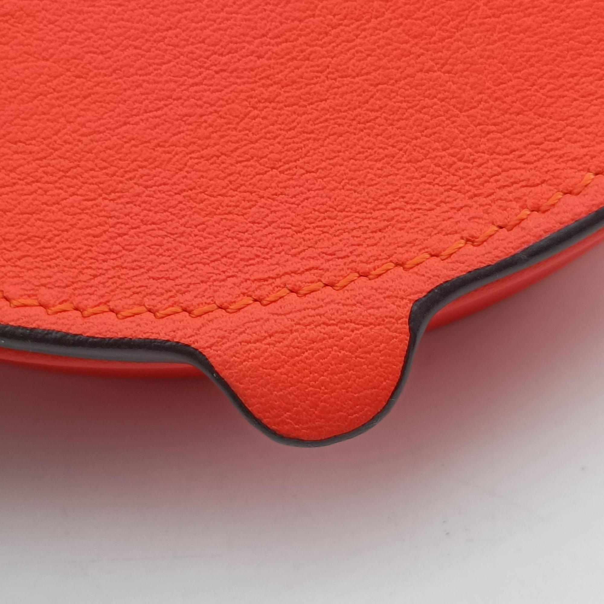 Pre-owned Loewe Heel Pouch mini Orange Leather  shoulderbag | stylenewstar